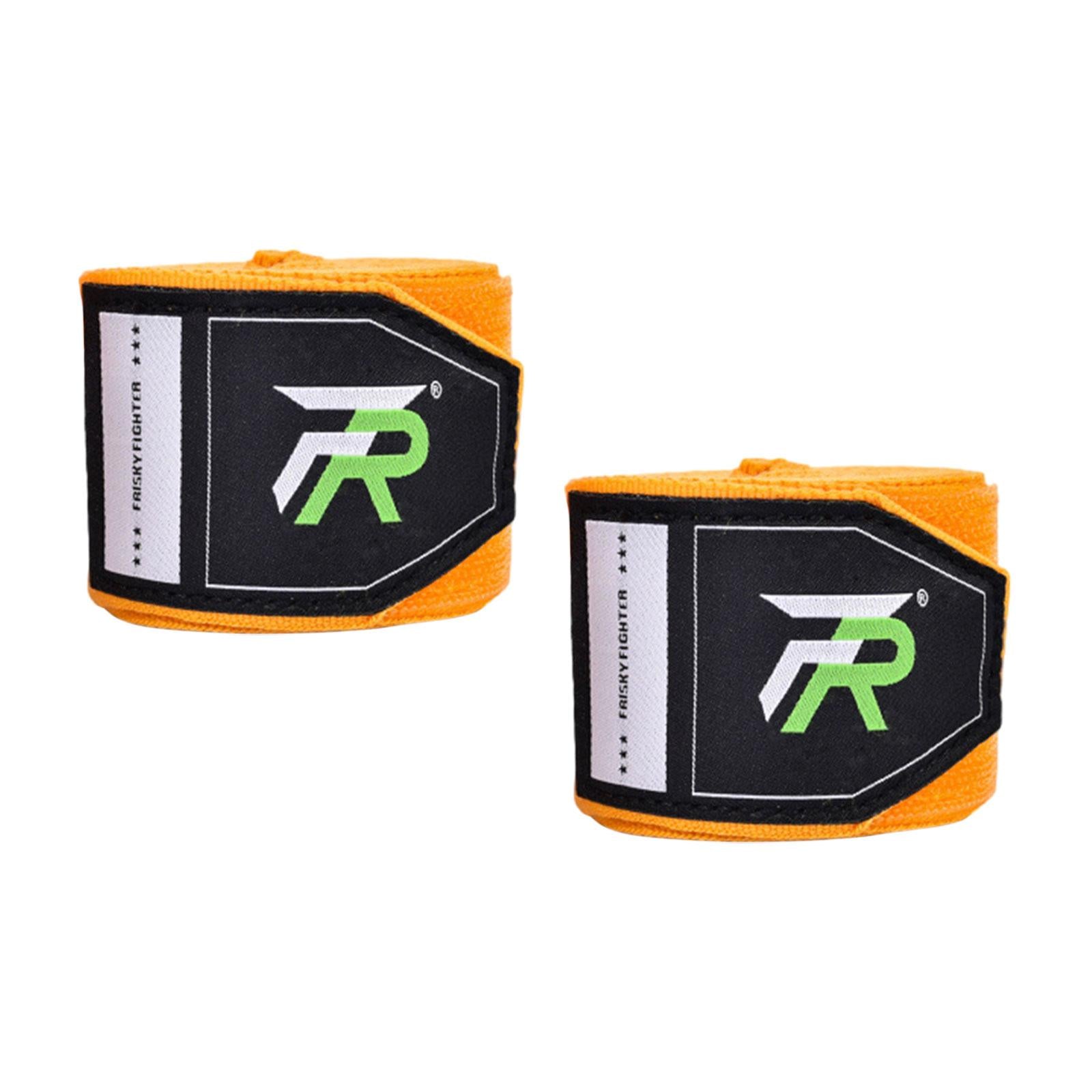 2x Boxing Hand Wraps 300cm Kickboxing Hand Wraps for Workout Sparring Karate Yellow