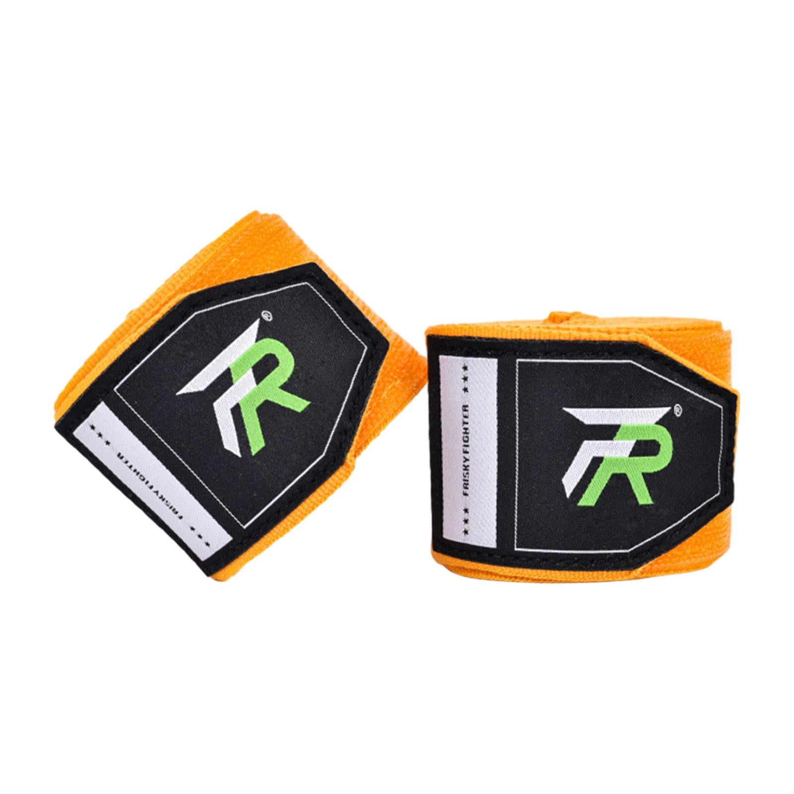 2x Boxing Hand Wraps 300cm Kickboxing Hand Wraps for Workout Sparring Karate Yellow