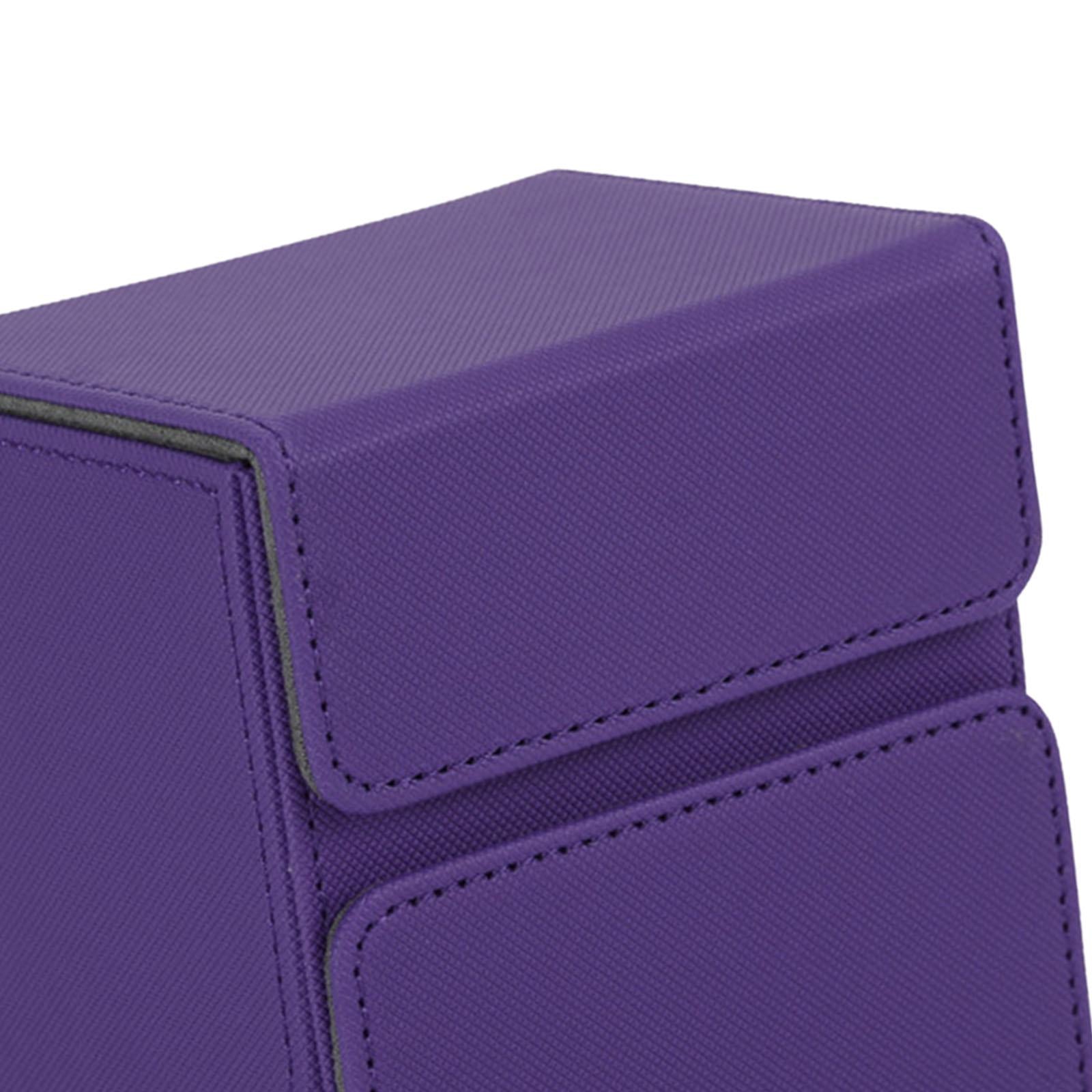 Trading Card Deck Box Large Size Card Storage Box for Tcg Cards Album purple