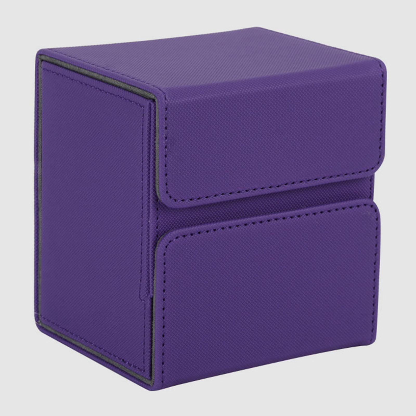 Trading Card Deck Box Large Size Card Storage Box for Tcg Cards Album purple