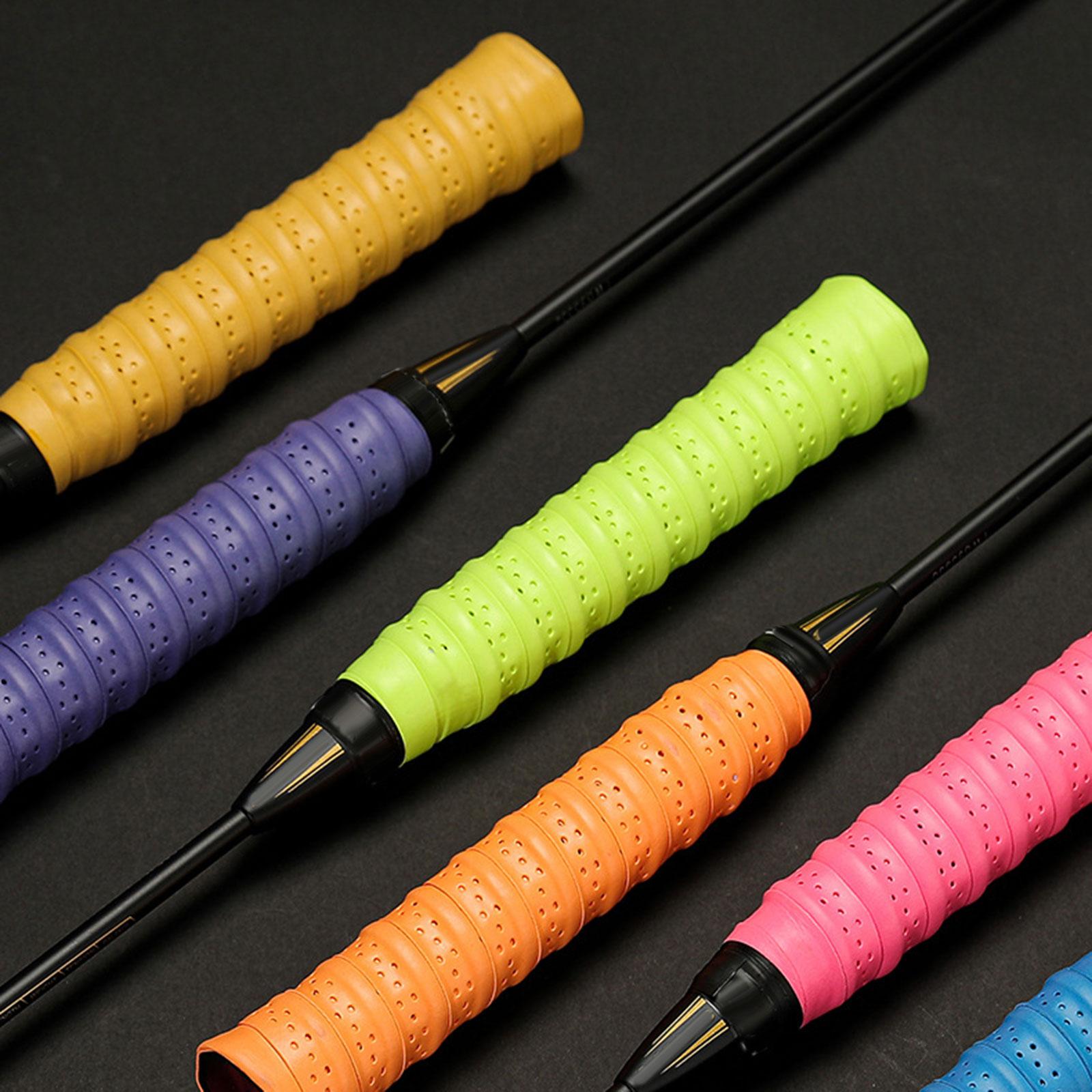 2xTennis Racket Grip Tape Fishing Rod Sweat Absorbing Nonslip Sweat Sport Band yellow