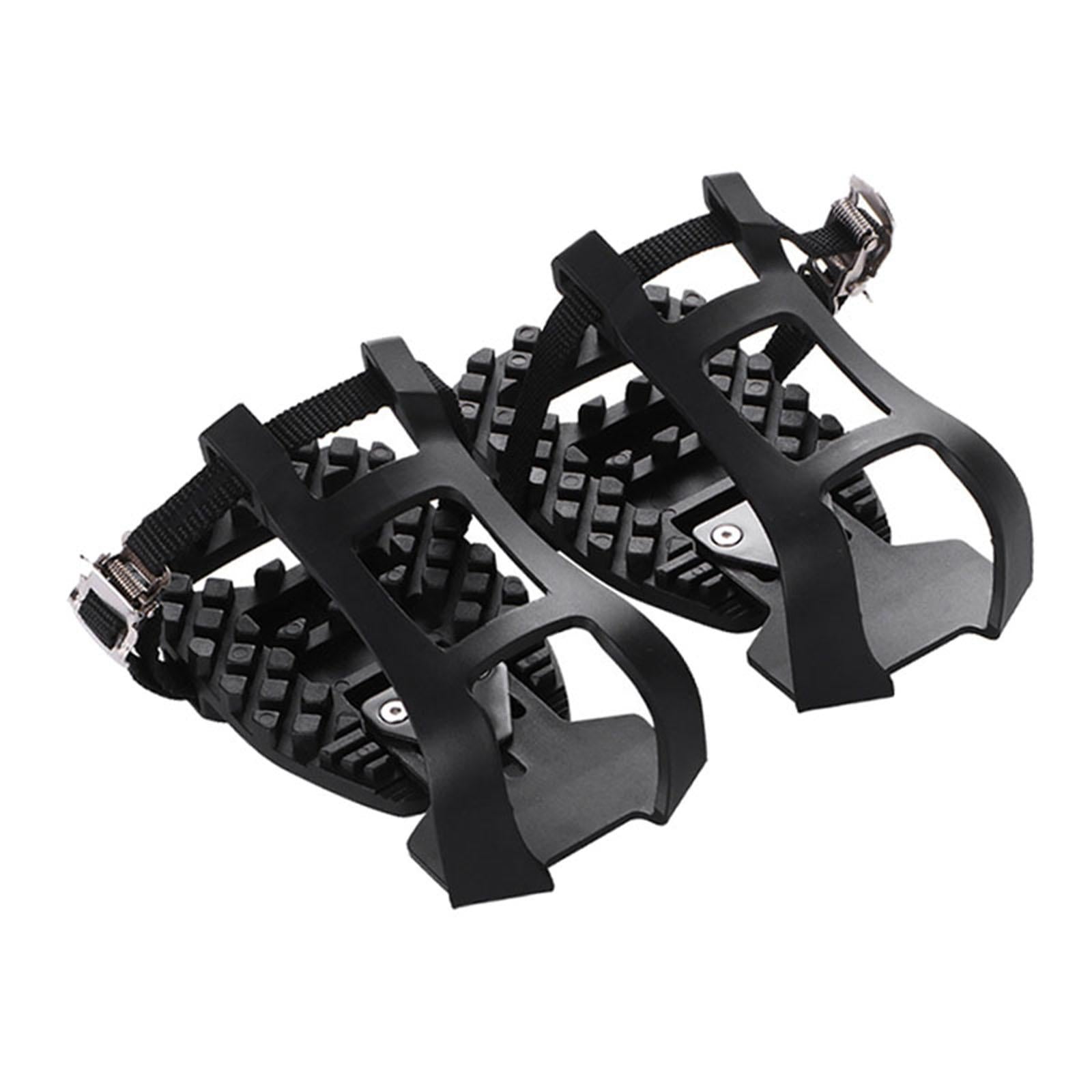 Exercise Bike Pedal Toe Clips Cage Ride with Regular Shoes Fitness Equipment