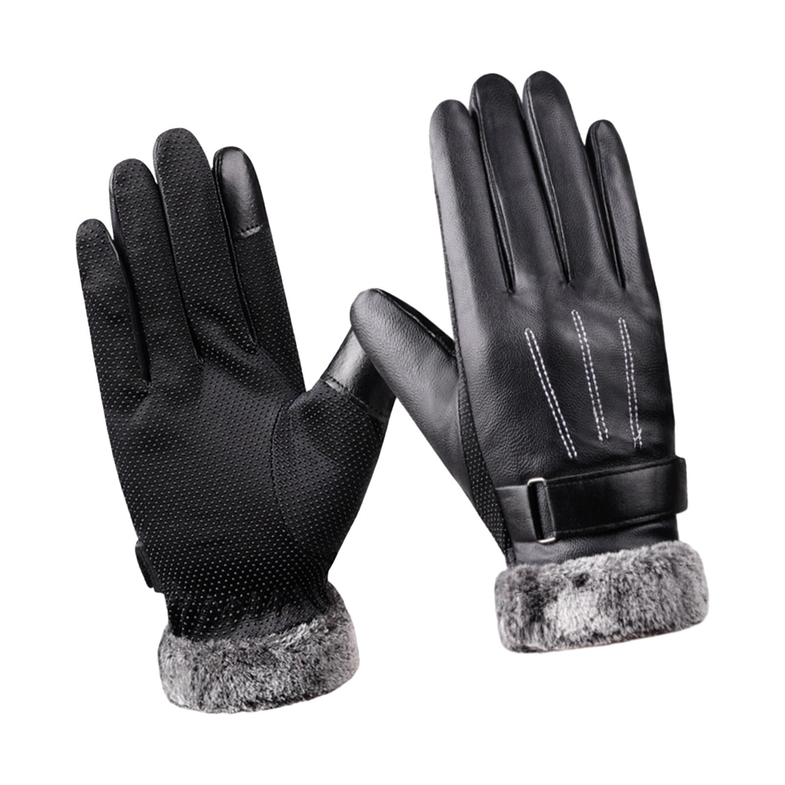 Women Winter Gloves Touch Screen Nonslip Cycling Gloves for Outdoor Sports Black