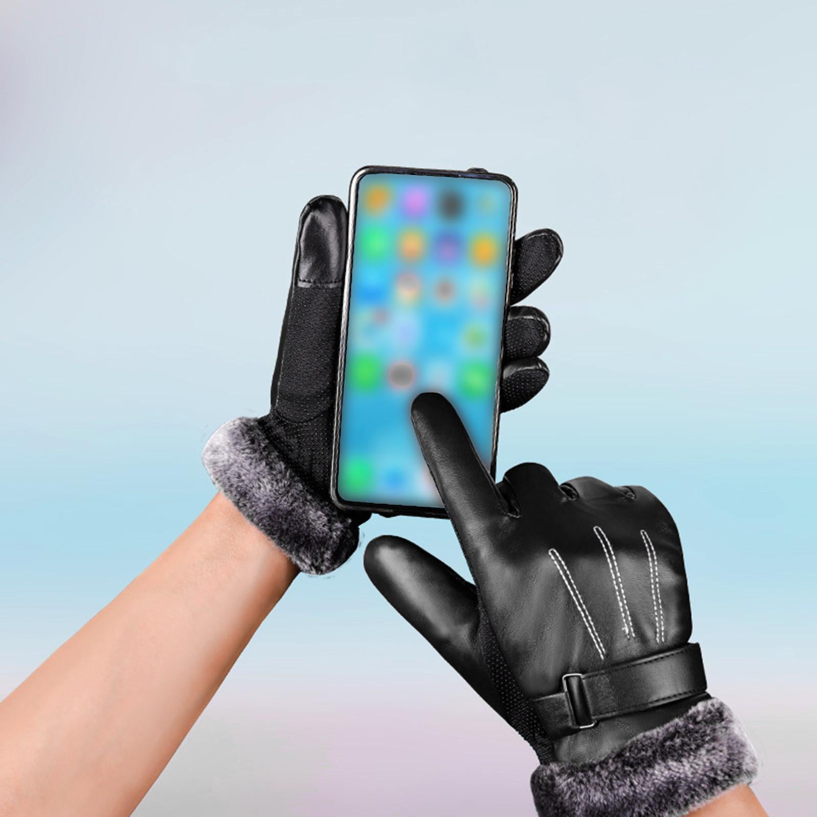 Women Winter Gloves Touch Screen Nonslip Cycling Gloves for Outdoor Sports Black