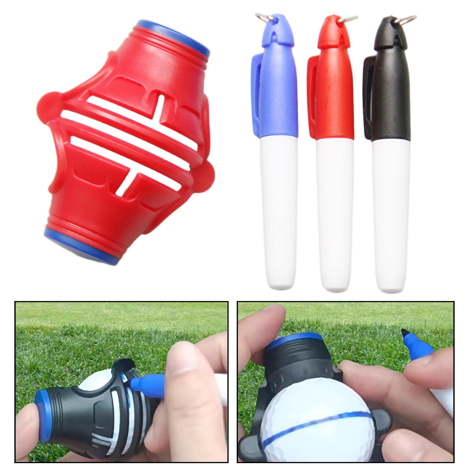 Golf Ball Liner Golf Ball Marking Template for Training Outdoor Golfer Gifts Red