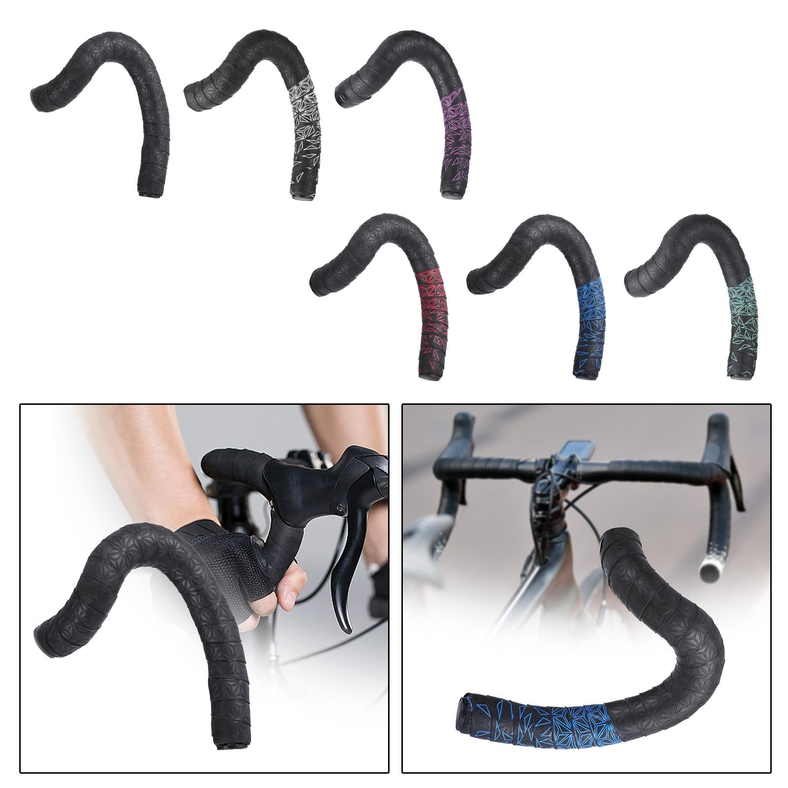 Bike Handlebar Tape Handle Wrap for Mountain Bikes Fixed Gear Bicycle Biking Black