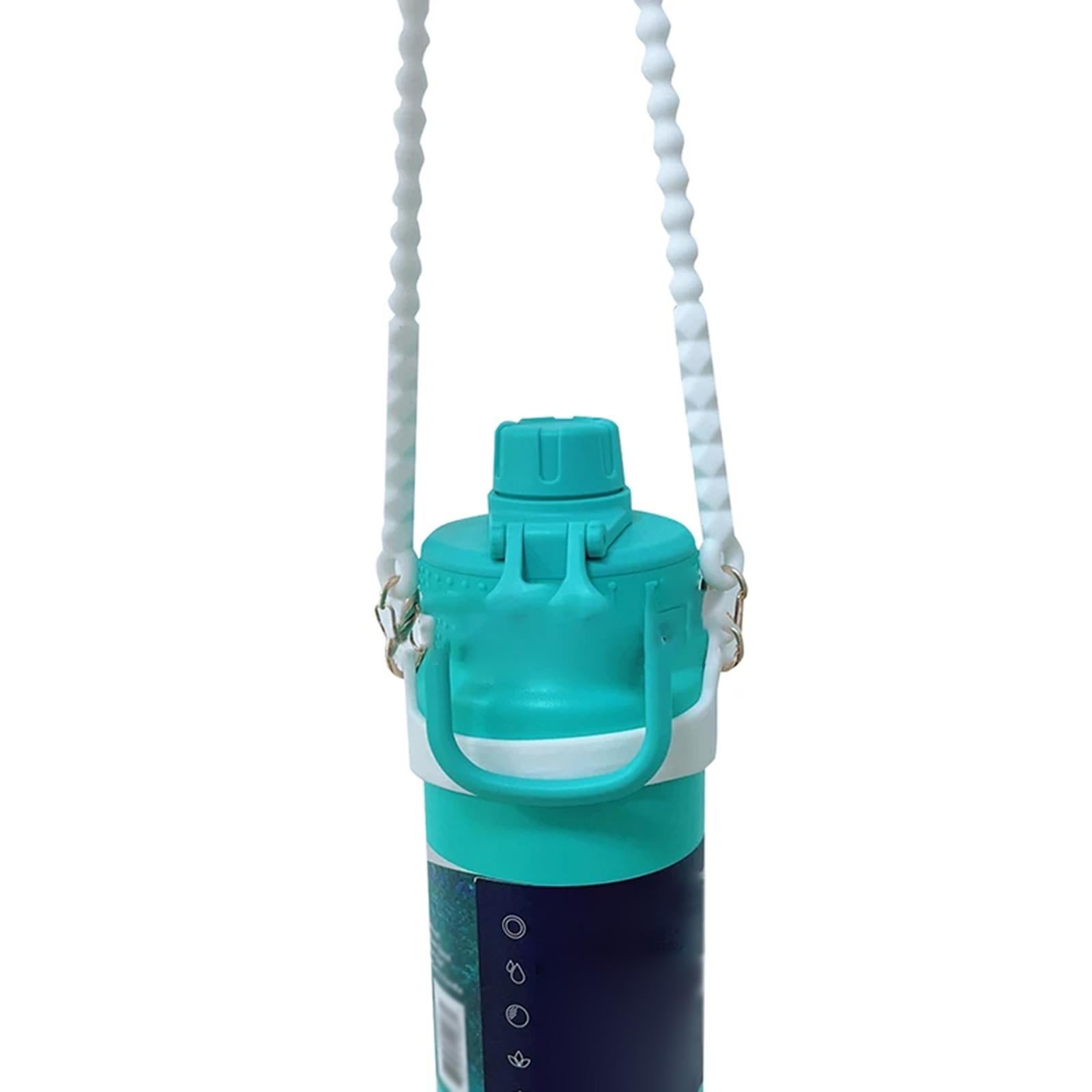 Water Bottle Handle Strap Soft Durable Silicone Water Bottle Carrying Handle White
