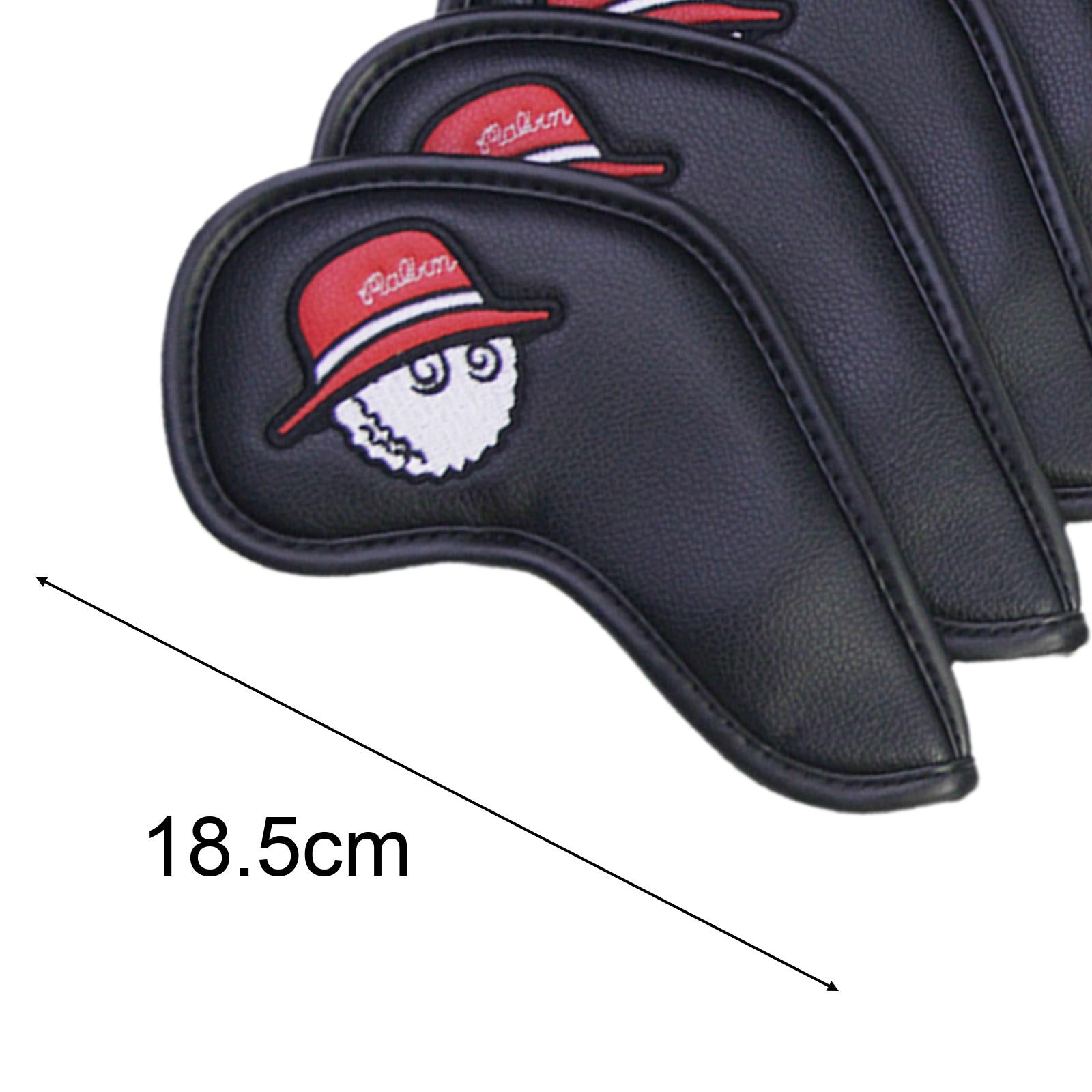 10Pcs Golf Club Covers Protective Covers for Golf Clubs Golf Iron Covers Set Black Red