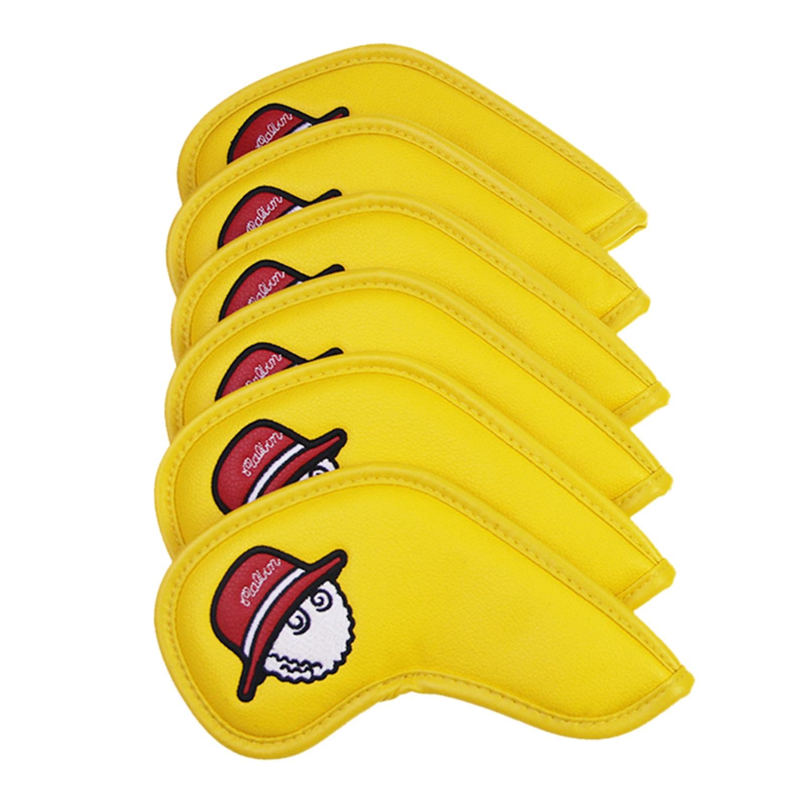 10Pcs Golf Club Covers Protective Covers for Golf Clubs Golf Iron Covers Set Yellow