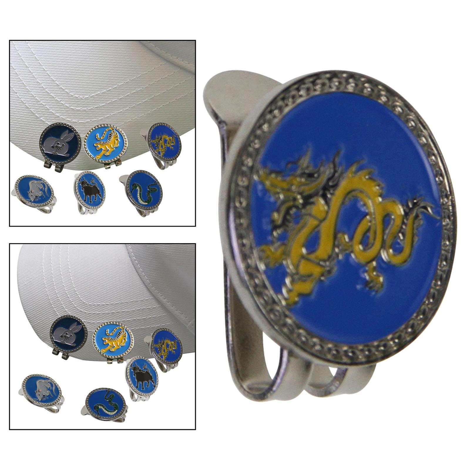 Golf Ball Marker Hat Clip Novelty Magnetic Ball Marker Golf Ball Mark Tool Dragon