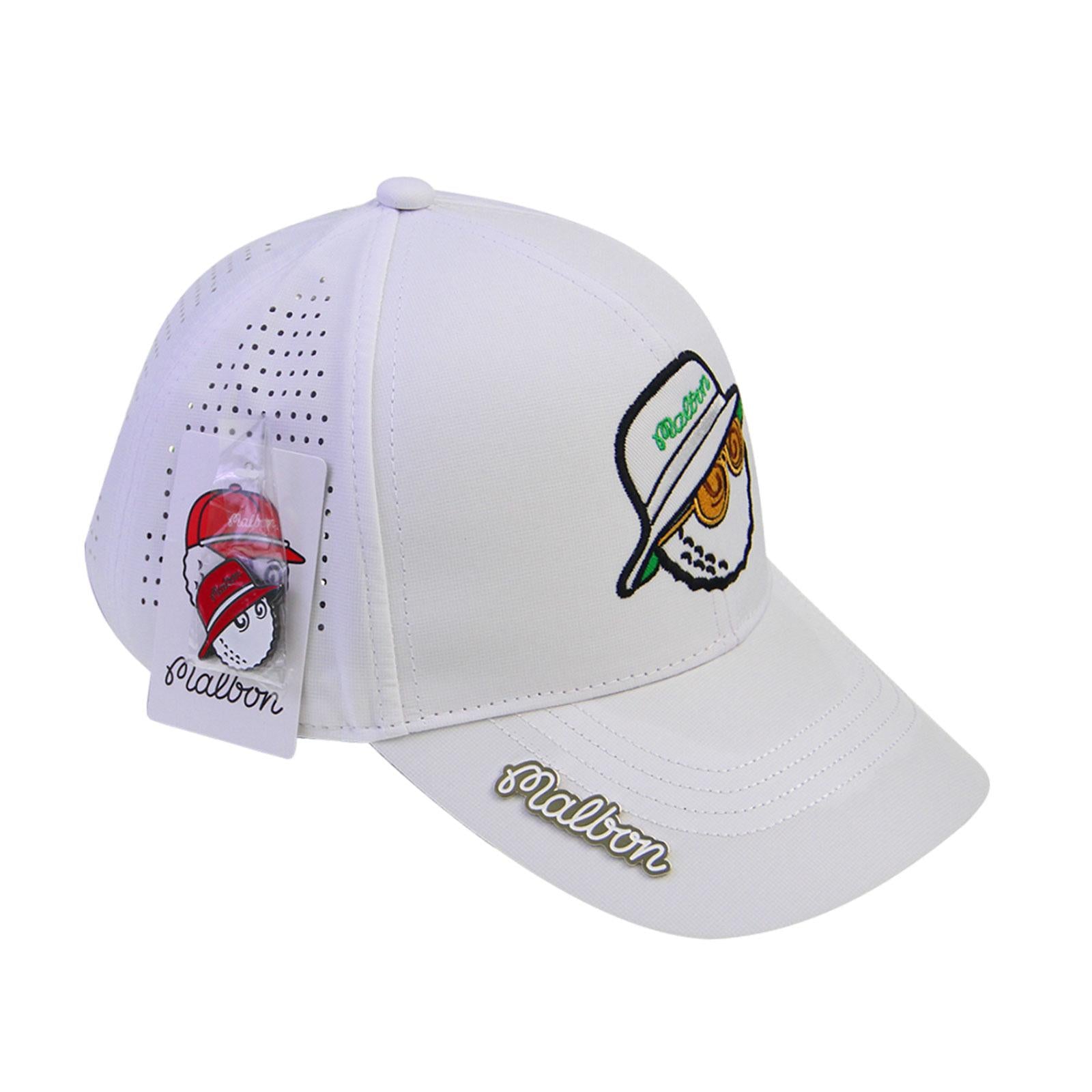 Golf Hat Breathable Adjustable Men Women Golf Cap for Fishing Camping Casual White