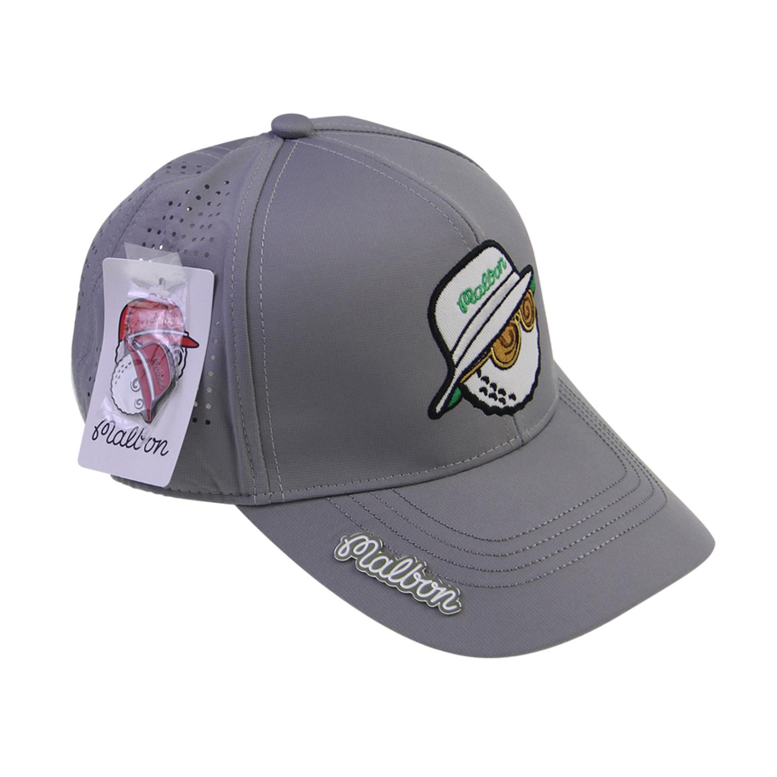 Golf Hat Breathable Adjustable Men Women Golf Cap for Fishing Camping Casual Gray