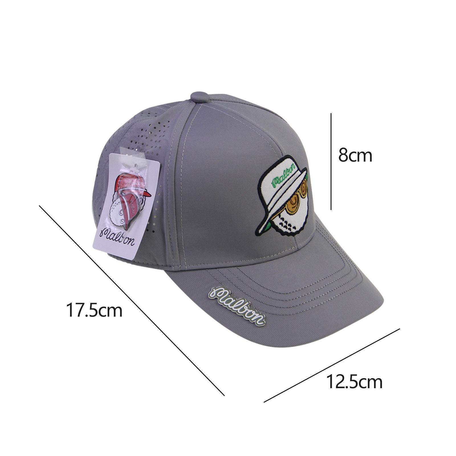 Golf Hat Breathable Adjustable Men Women Golf Cap for Fishing Camping Casual Gray