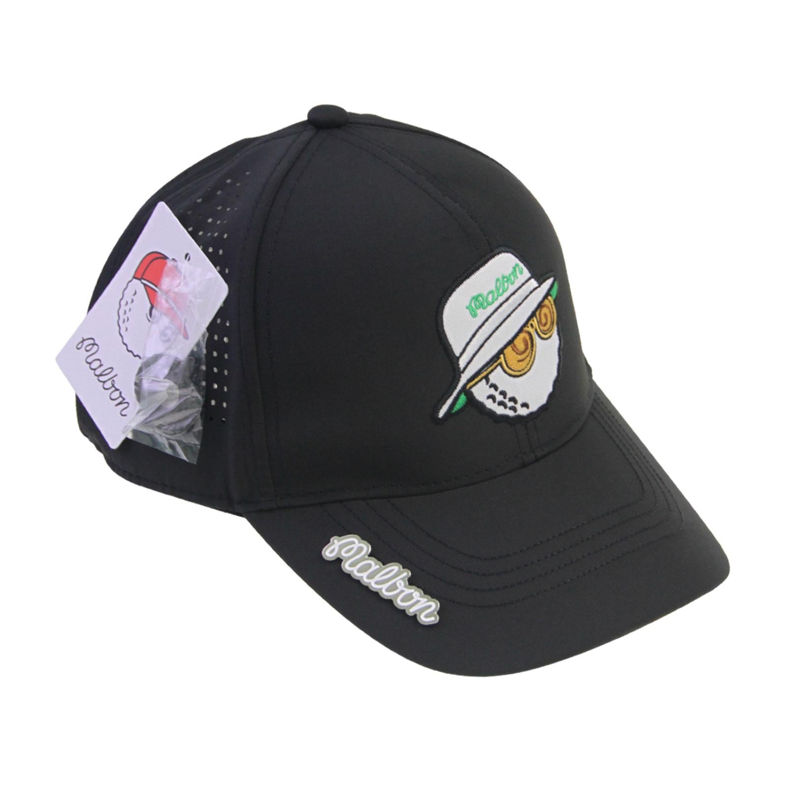 Golf Hat Breathable Adjustable Men Women Golf Cap for Fishing Camping Casual Black