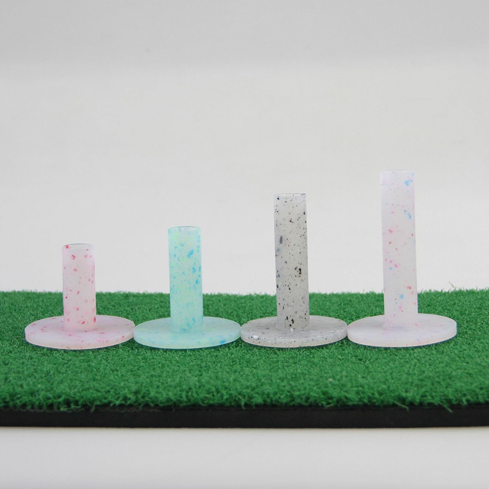 4Pcs Golf Rubber Tees Holders Durable Performance Golf Practice Tees Pink