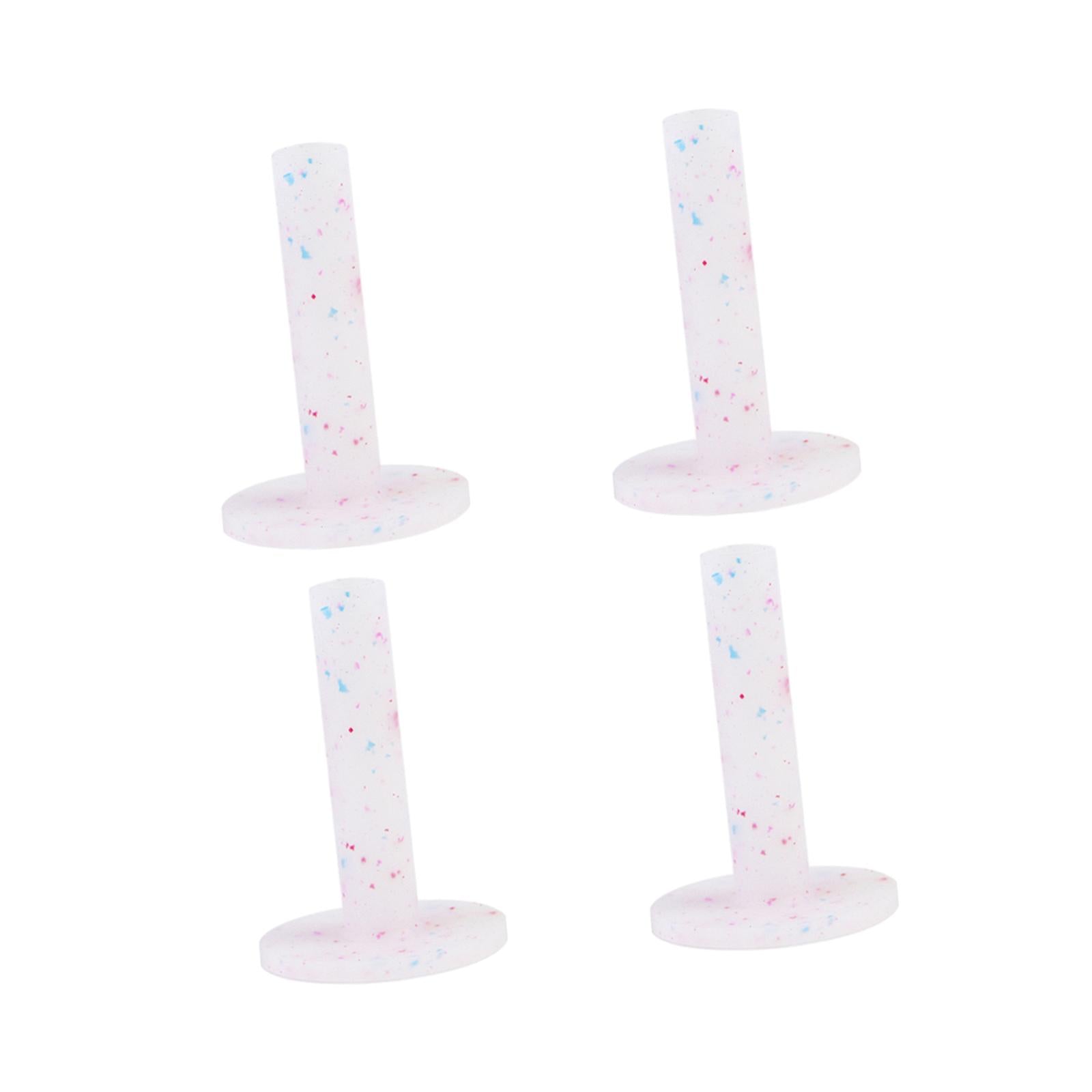 4Pcs Golf Rubber Tees Holders Durable Performance Golf Practice Tees White