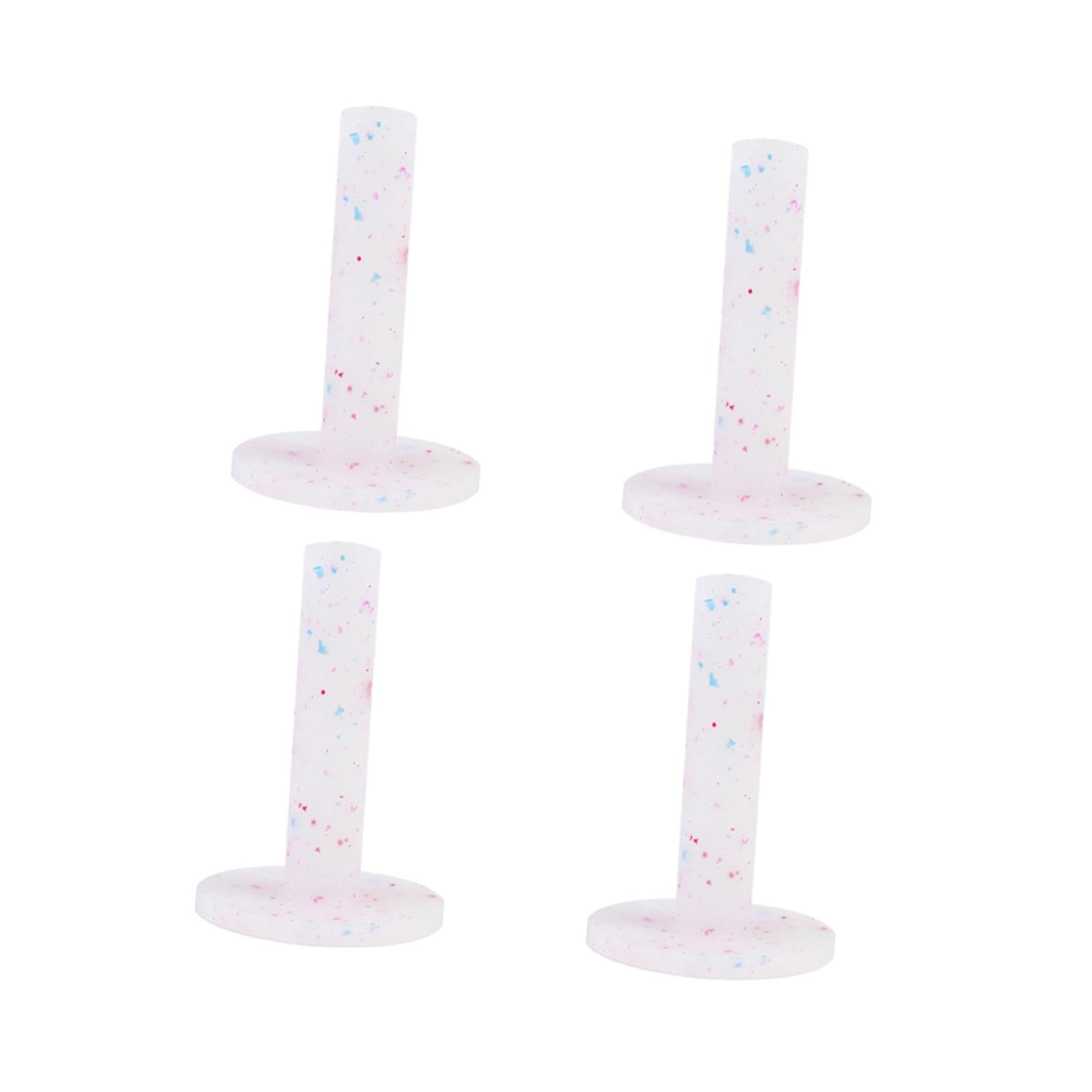 4Pcs Golf Rubber Tees Holders Durable Performance Golf Practice Tees White