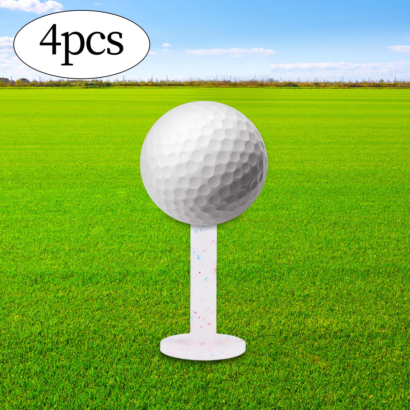 4Pcs Golf Rubber Tees Holders Durable Performance Golf Practice Tees White