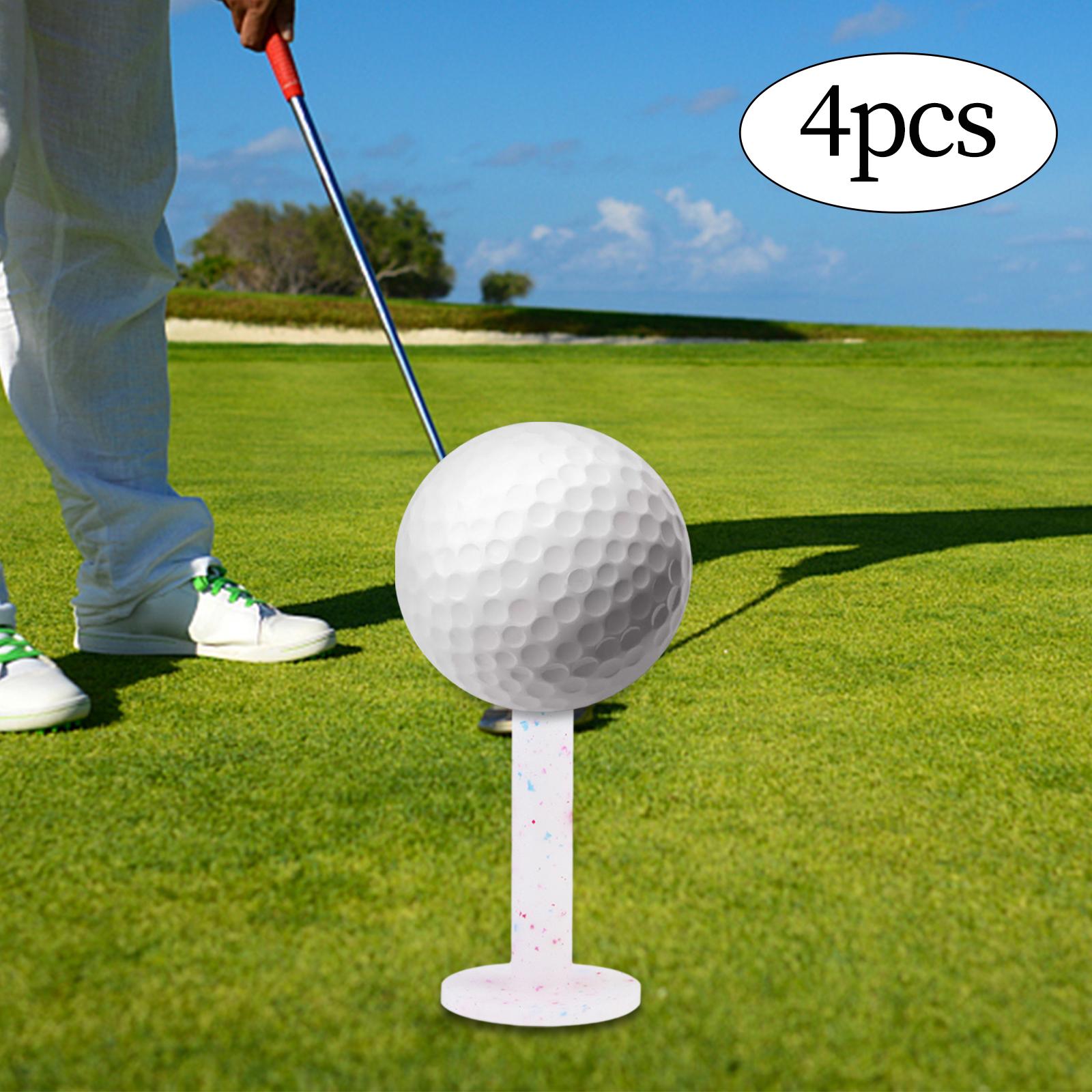 4Pcs Golf Rubber Tees Holders Durable Performance Golf Practice Tees White