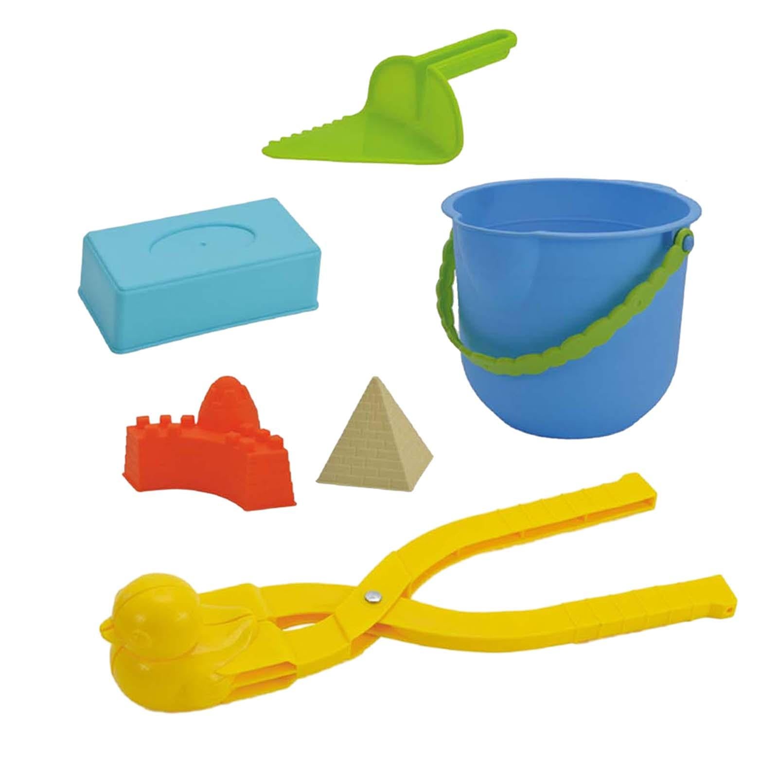 Snowball Clip Portable Snowball Fight Game for Kids Outdoor Activities Beach 6 Pieces Style B