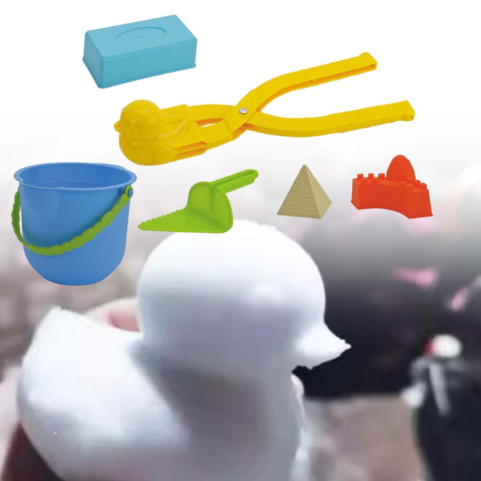 Snowball Clip Portable Snowball Fight Game for Kids Outdoor Activities Beach 6 Pieces Style B