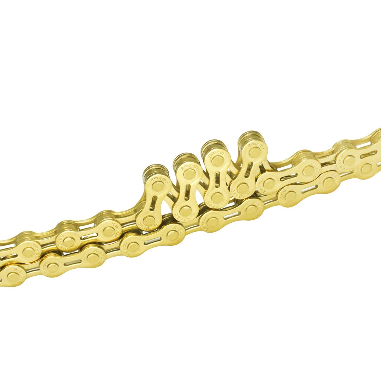 Bicycle Chain 8 Speeds 116L Universal Missing Link Connector Bike Chain Gold