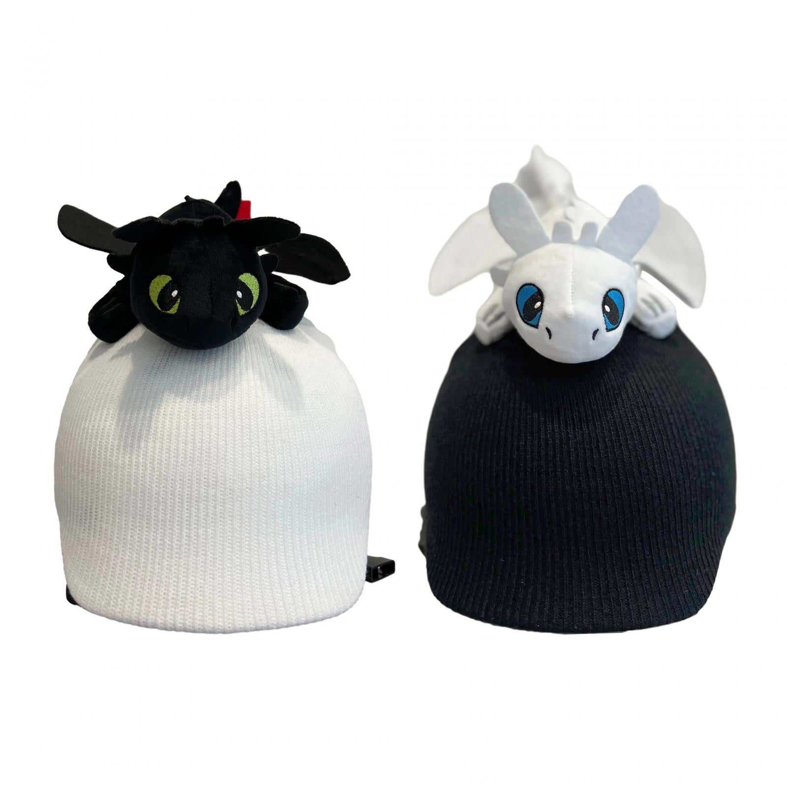 Snow Ski Helmet Cover Soft Skiing Elastic Warm Outdoor Sports Winter Knitted Black Dragon