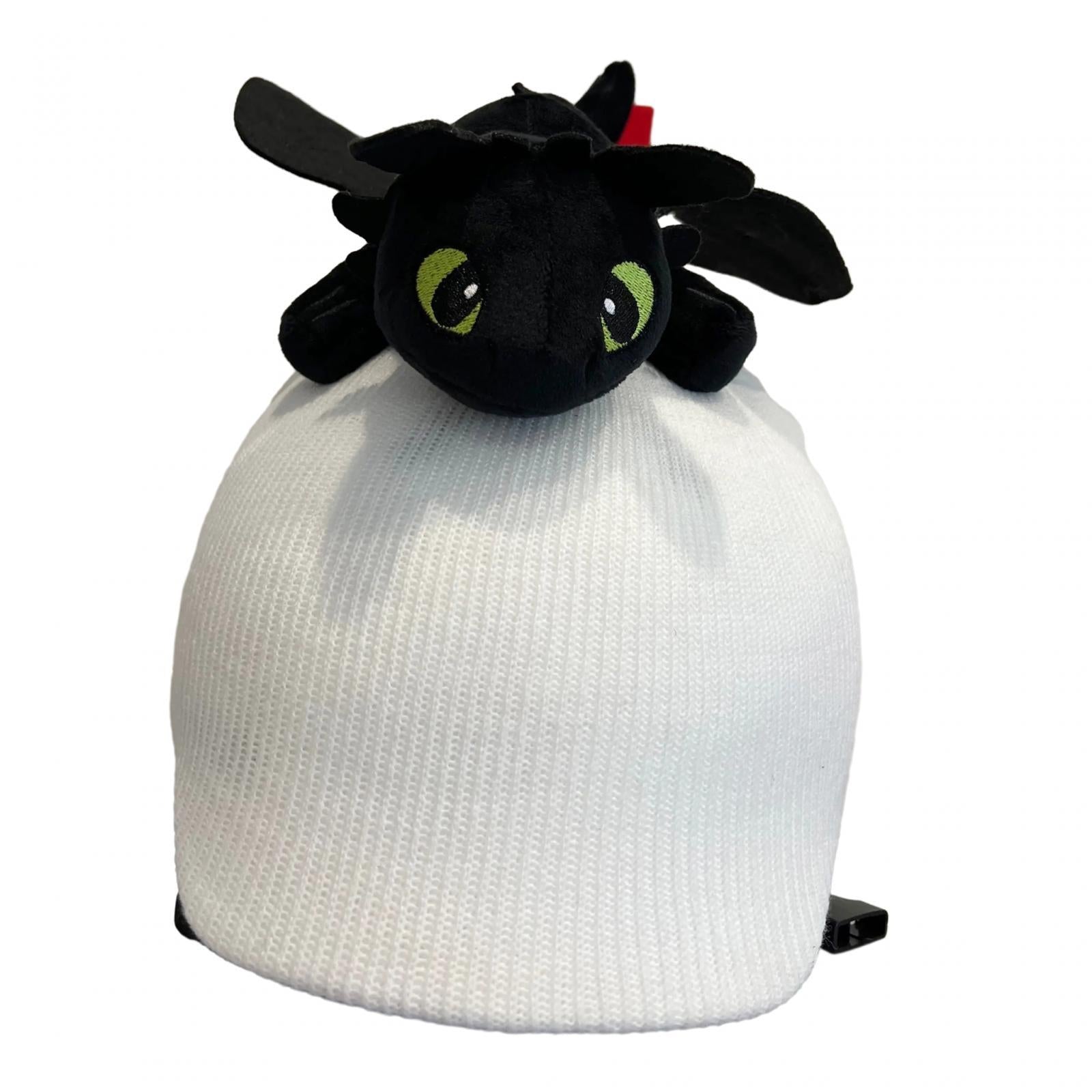 Snow Ski Helmet Cover Soft Skiing Elastic Warm Outdoor Sports Winter Knitted Black Dragon