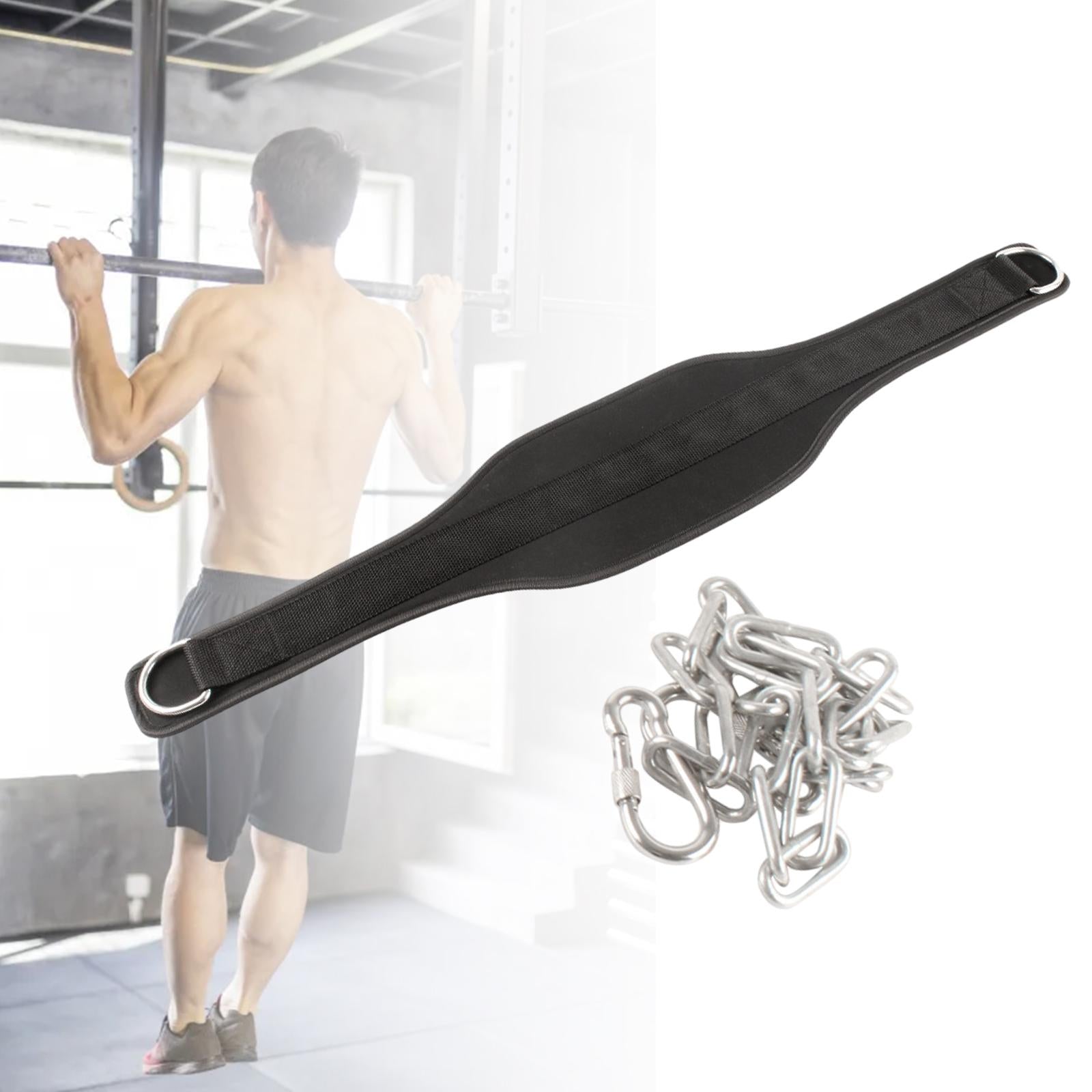Dipping Belt for Weightlifting with Chain Powerlifting Gym Exercise Dip Belt Style B