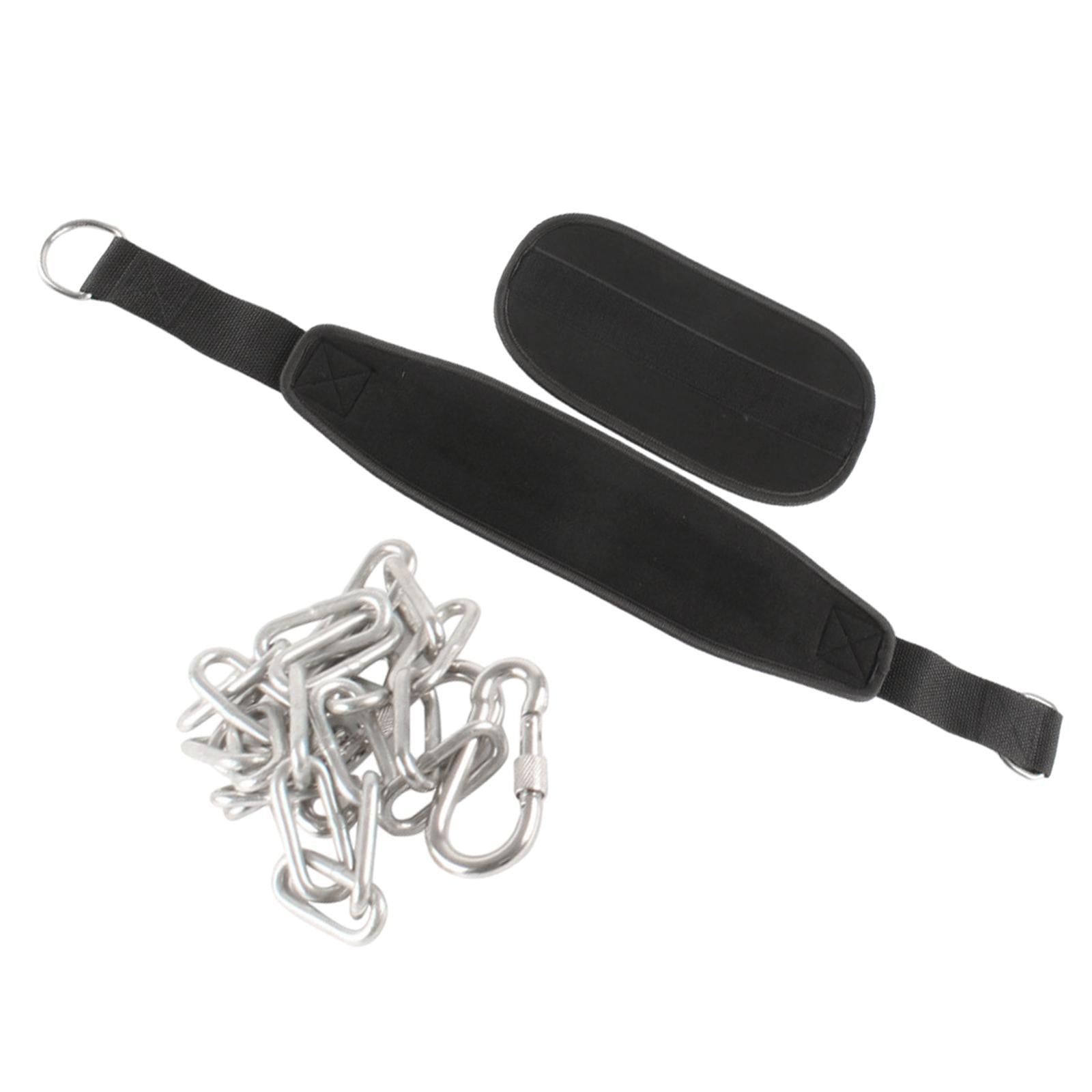 Dipping Belt for Weightlifting with Chain Powerlifting Gym Exercise Dip Belt Style C