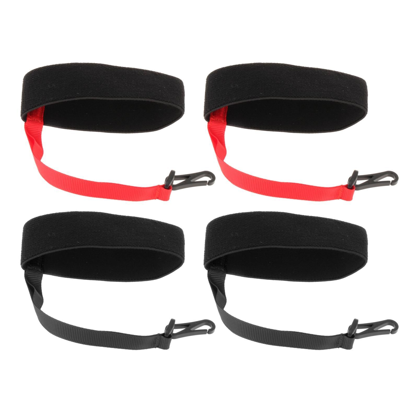 2x2Pcs Ski Glove Wrist Strap Adult Sport Glove Safety Strap for Outdoor Skiing Red