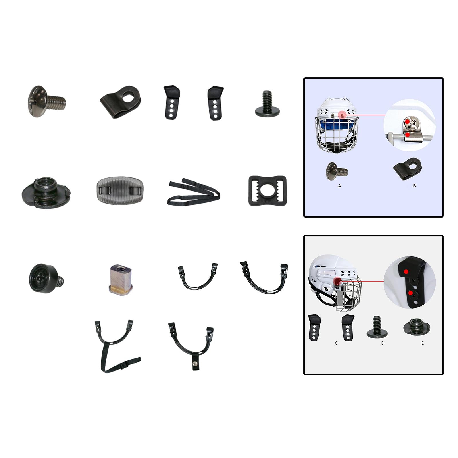 2xIce Hockey Helmet Repair Useful Helmet Hardware for Sports Football Baseball Screw