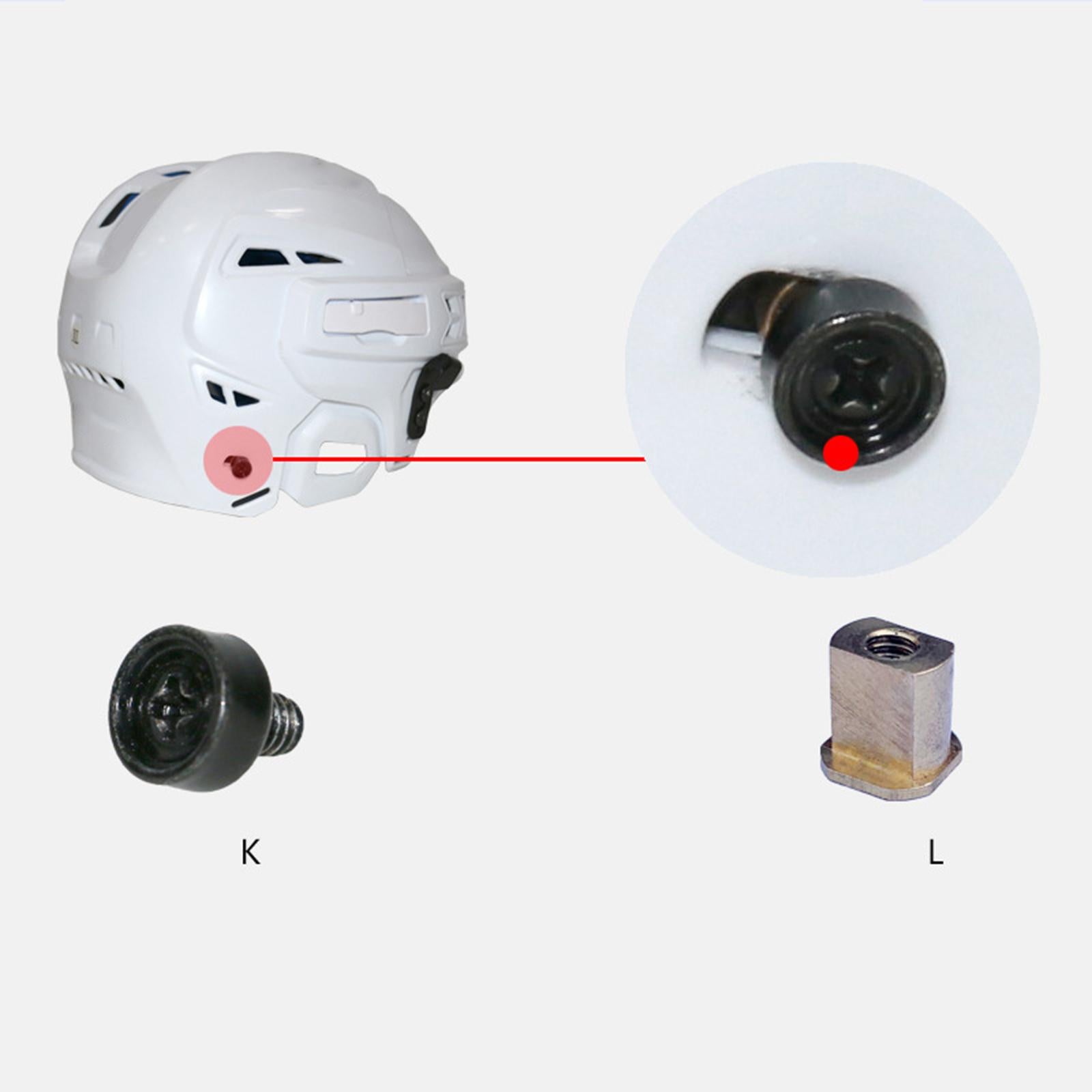 Ice Hockey Helmet Repair Useful Helmet Hardware for Sports Football Baseball Screw Fixed Buckle