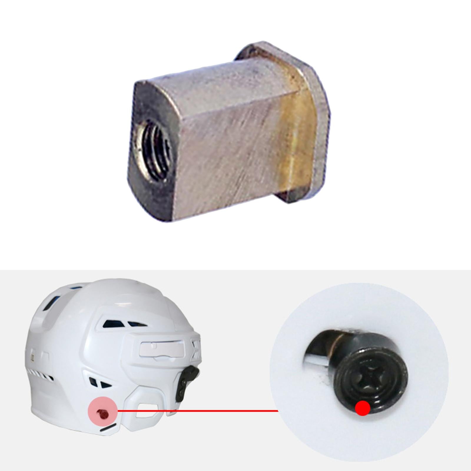 2xIce Hockey Helmet Repair Useful Helmet Hardware for Sports Football Baseball Square Copper Nut