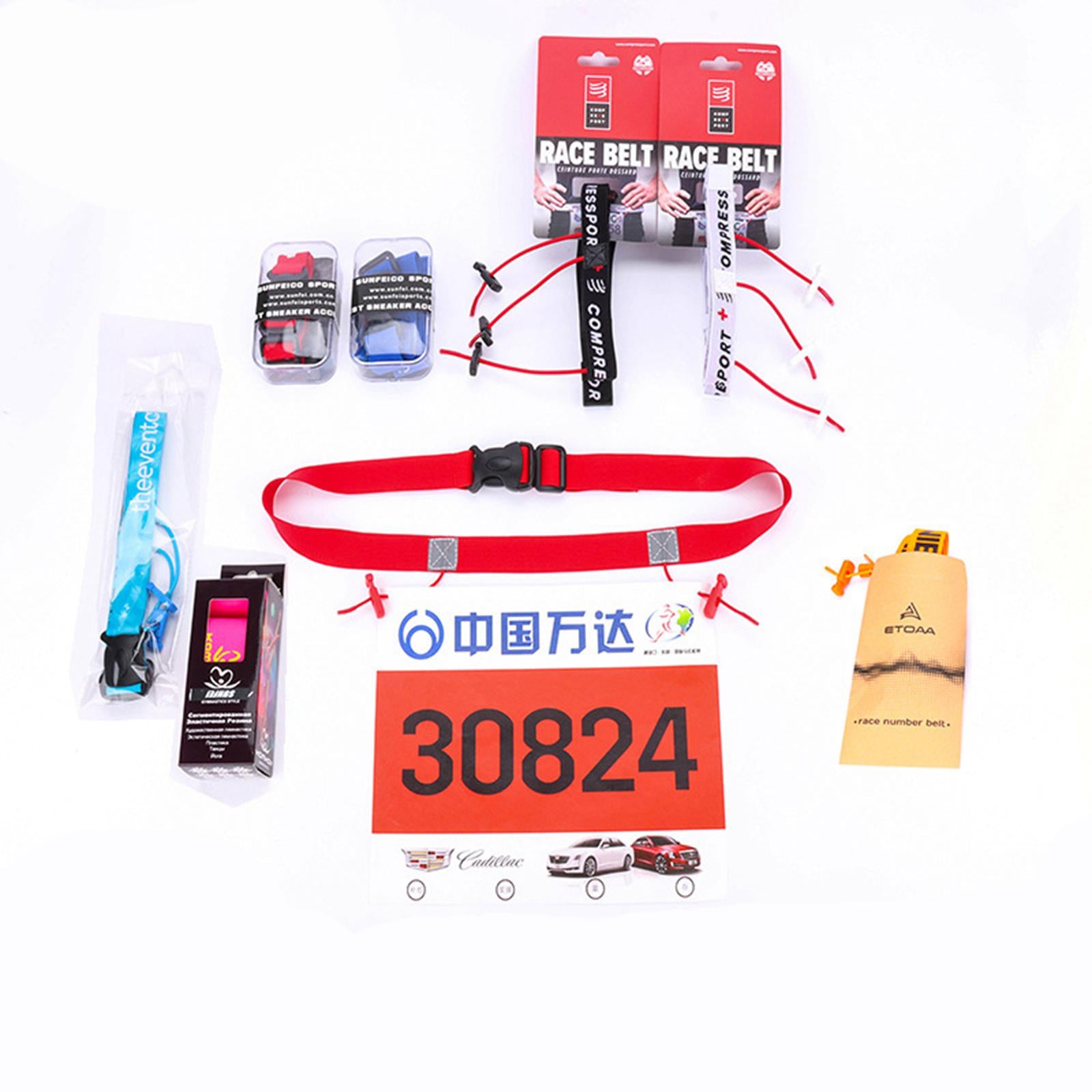 3xRace Number Belt Running Athletes Gym Fitness Sport Accessories Running Belt