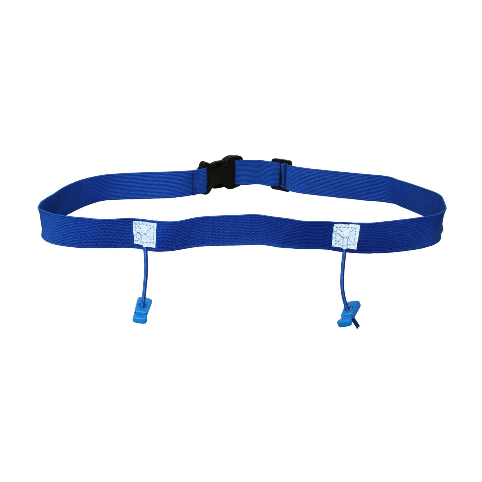 4xReflective Tape Cycling Race Number Belt Triathlon Waist Belt Night Running Blue