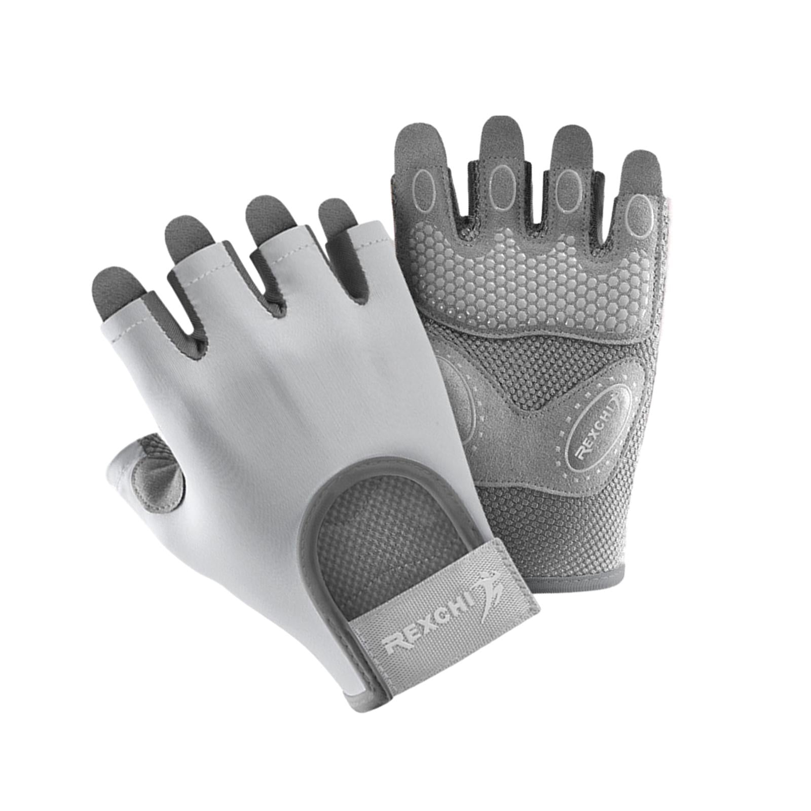 Sports Cycling Gloves Exercise Women Men Mitts Workout Weight Lifting Gloves Grey
