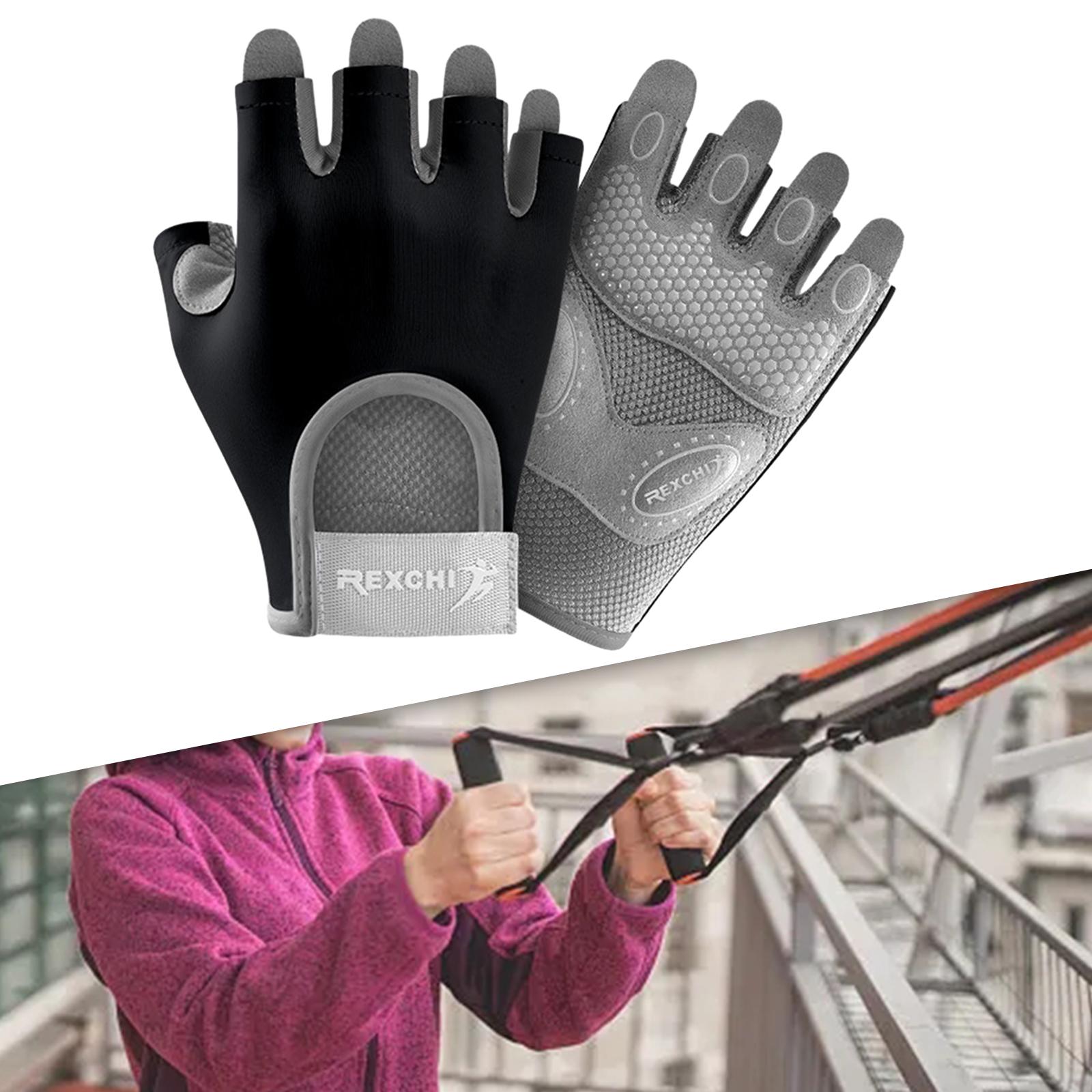 Sports Cycling Gloves Exercise Women Men Mitts Workout Weight Lifting Gloves Black