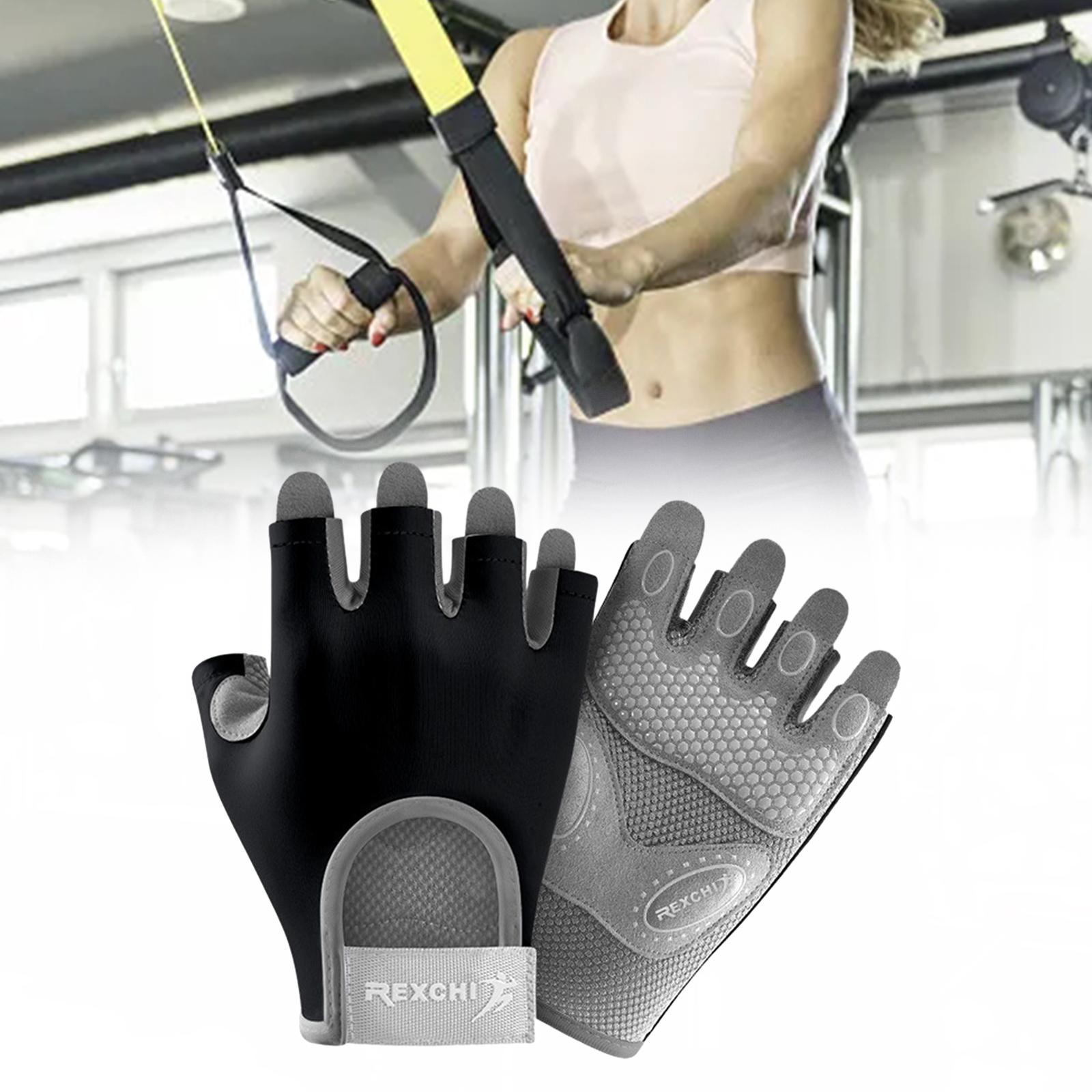 Sports Cycling Gloves Exercise Women Men Mitts Workout Weight Lifting Gloves Black