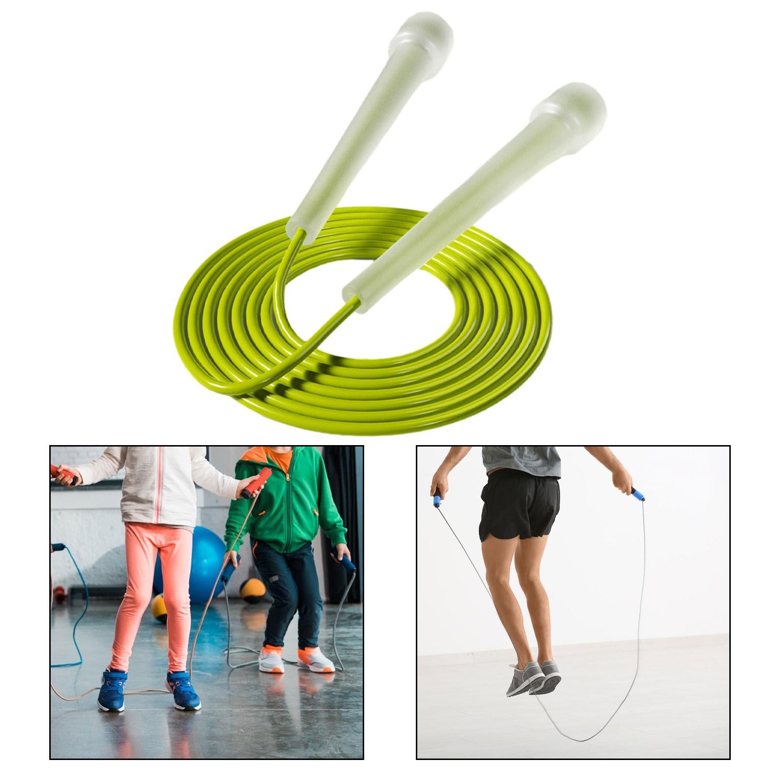 2xJump Rope for Kids Boys Girls Lightweight for Workout Outdoor Sports Fitness Green