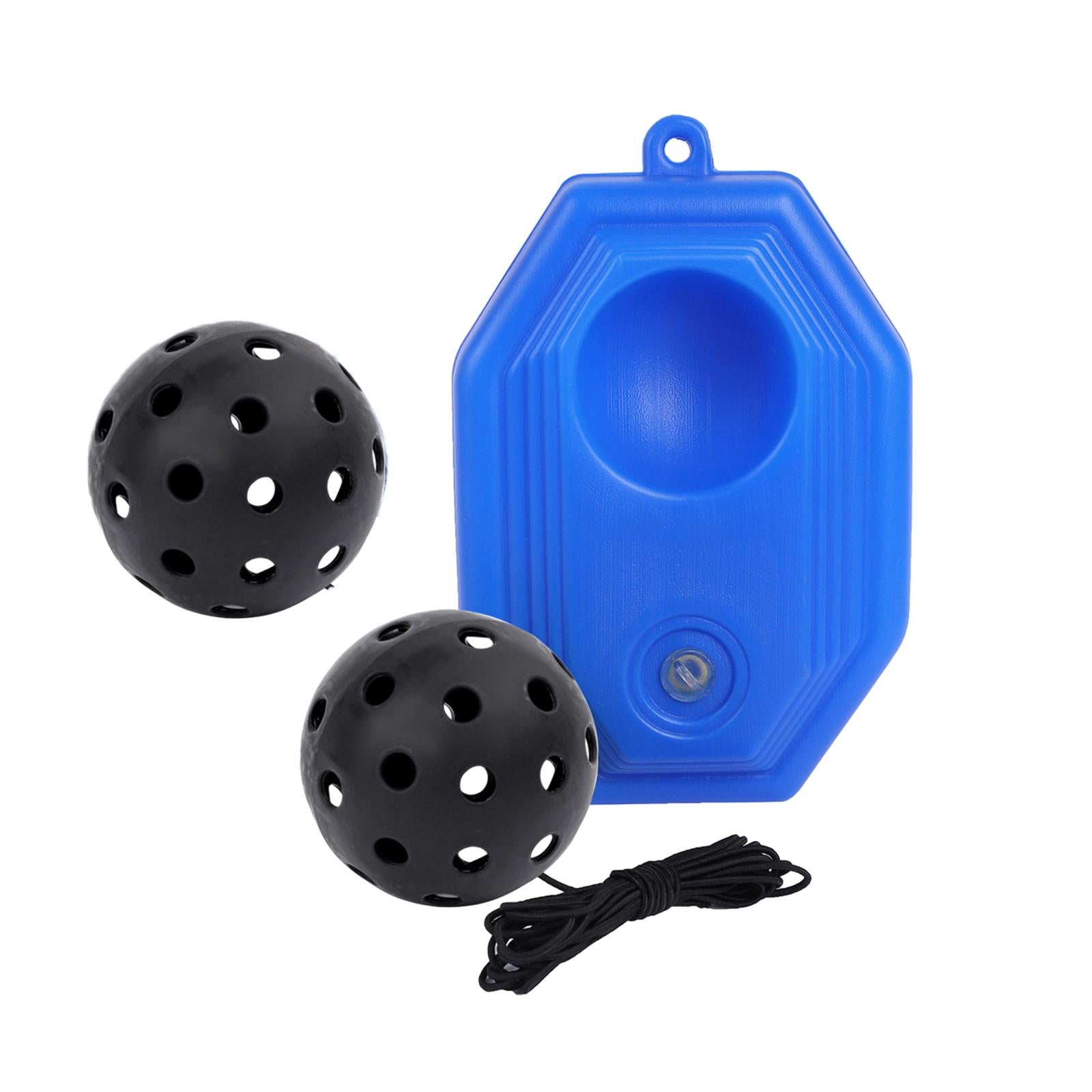 Pickleball Trainer Improve Speed Player Solo Training with Elastic Rope Ball Black