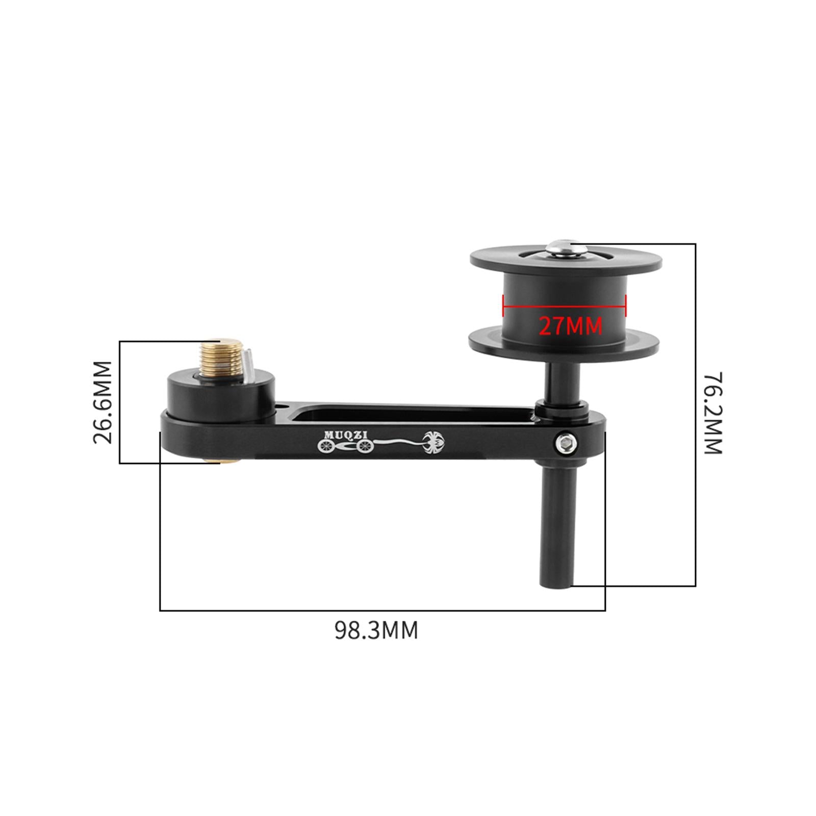 Bike Chain Tensioner Aluminum Alloy Tool Lightweight Adapter Chain Converter black