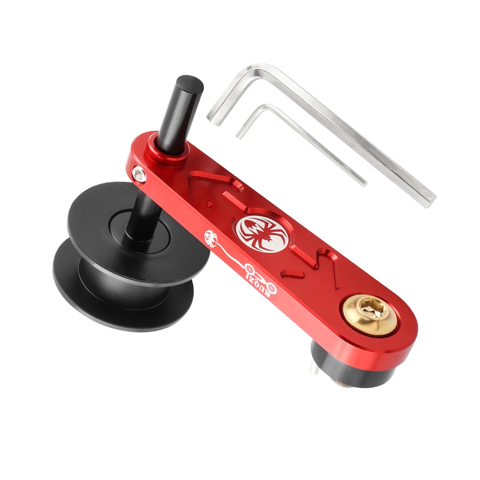 Bike Chain Tensioner Aluminum Alloy Tool Lightweight Adapter Chain Converter red