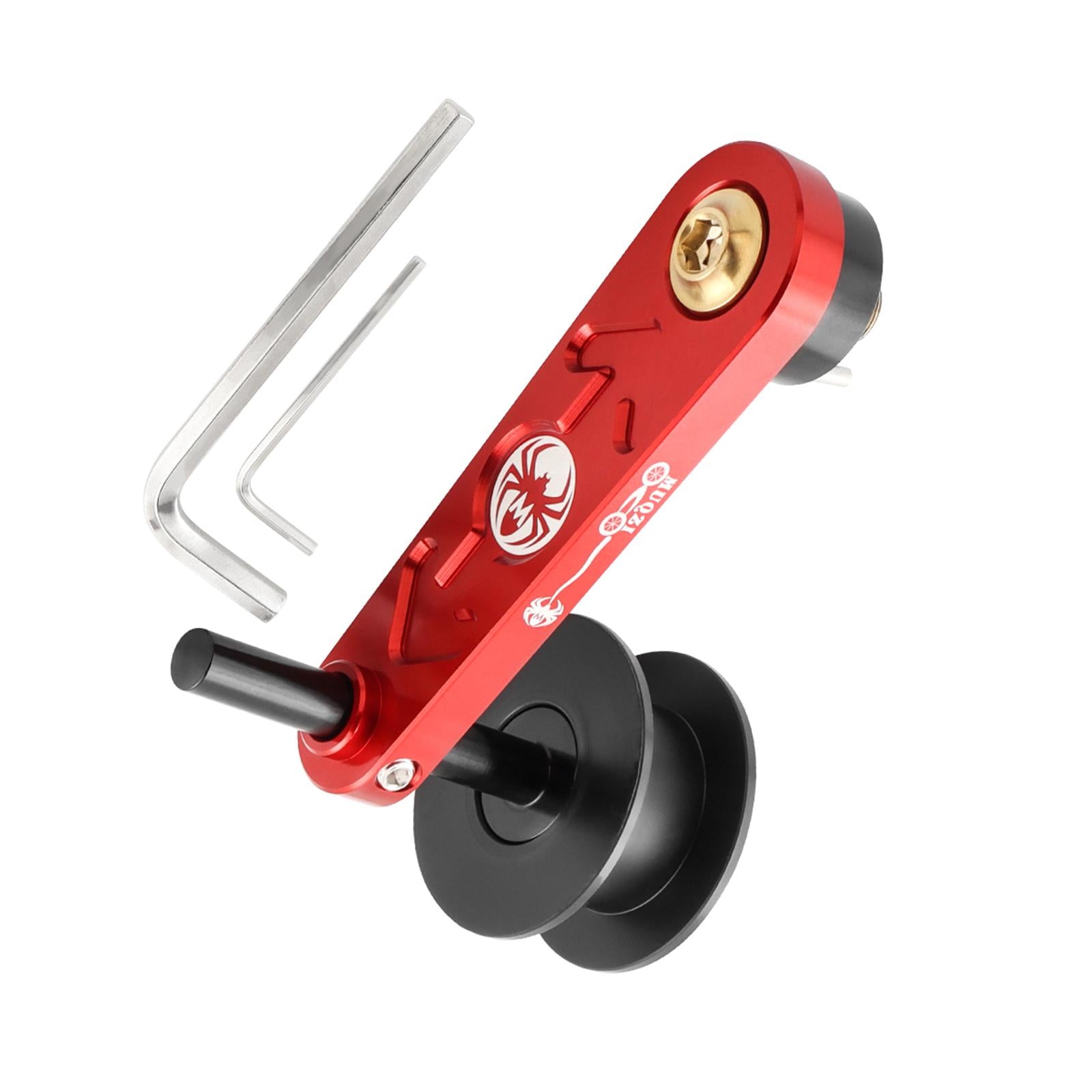 Bike Chain Tensioner Aluminum Alloy Tool Lightweight Adapter Chain Converter red