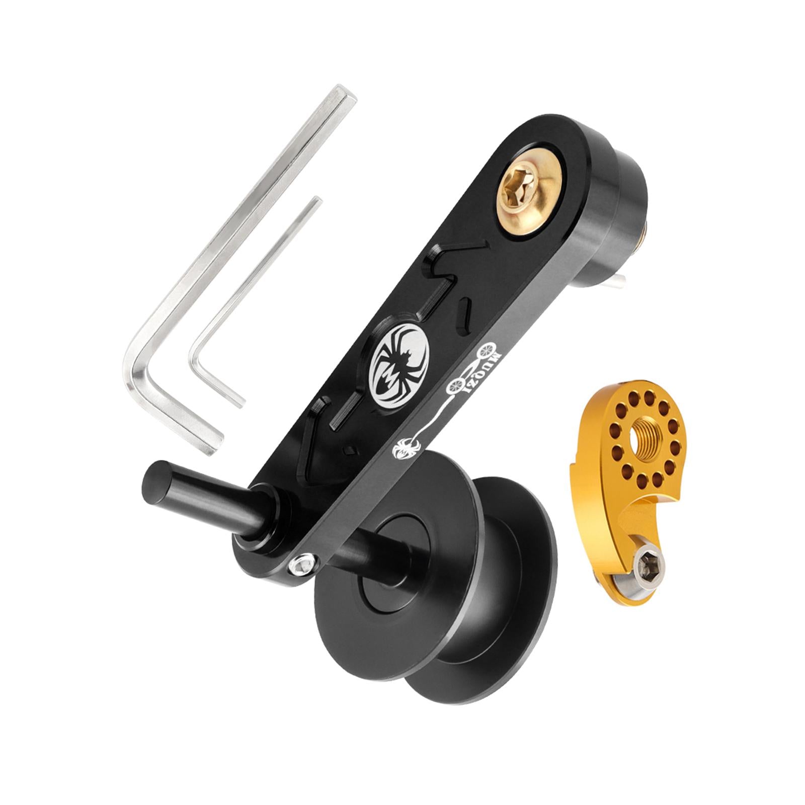 Bike Chain Tensioner Aluminum Alloy Tool Lightweight Adapter Chain Converter black with Regulator