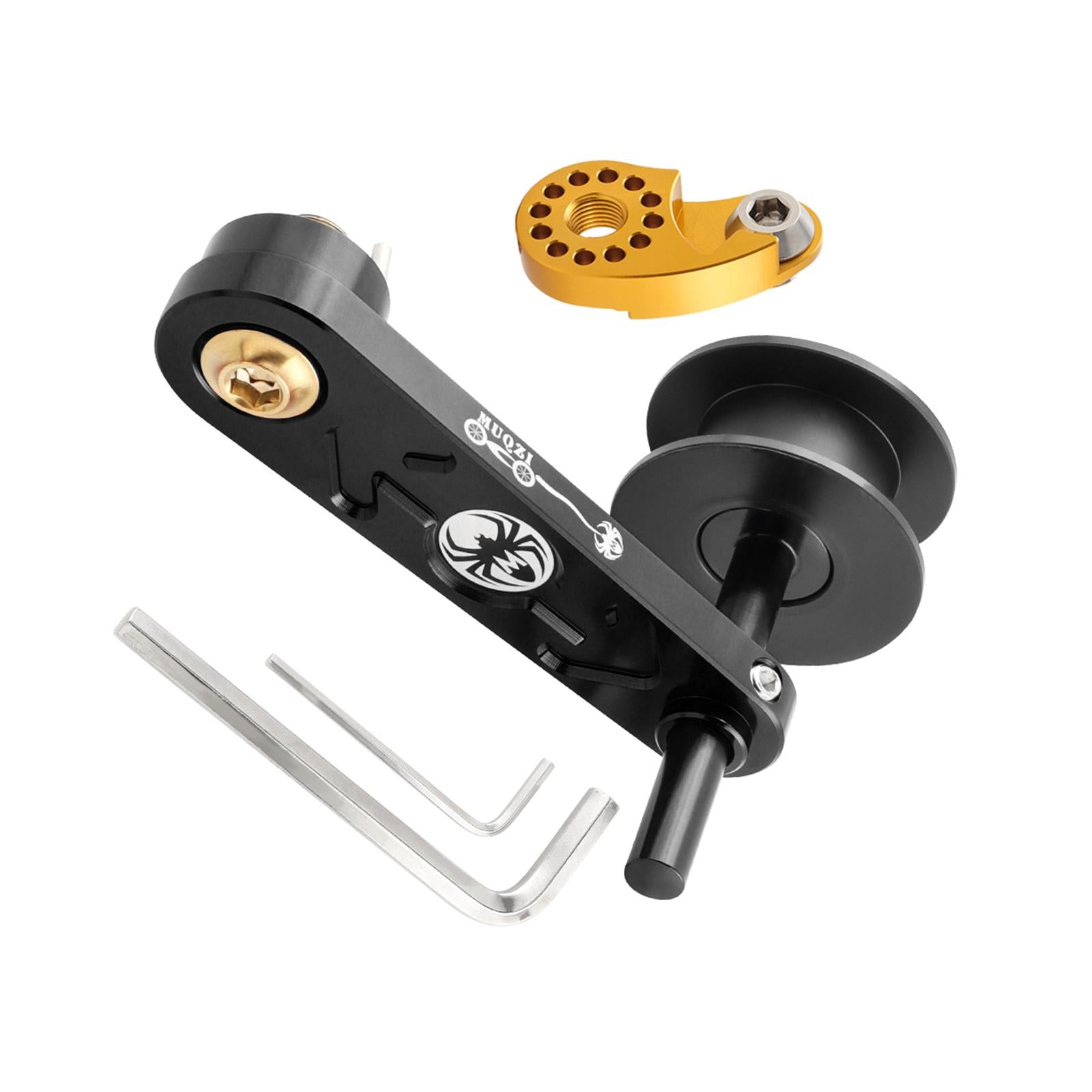 Bike Chain Tensioner Aluminum Alloy Tool Lightweight Adapter Chain Converter black with Regulator
