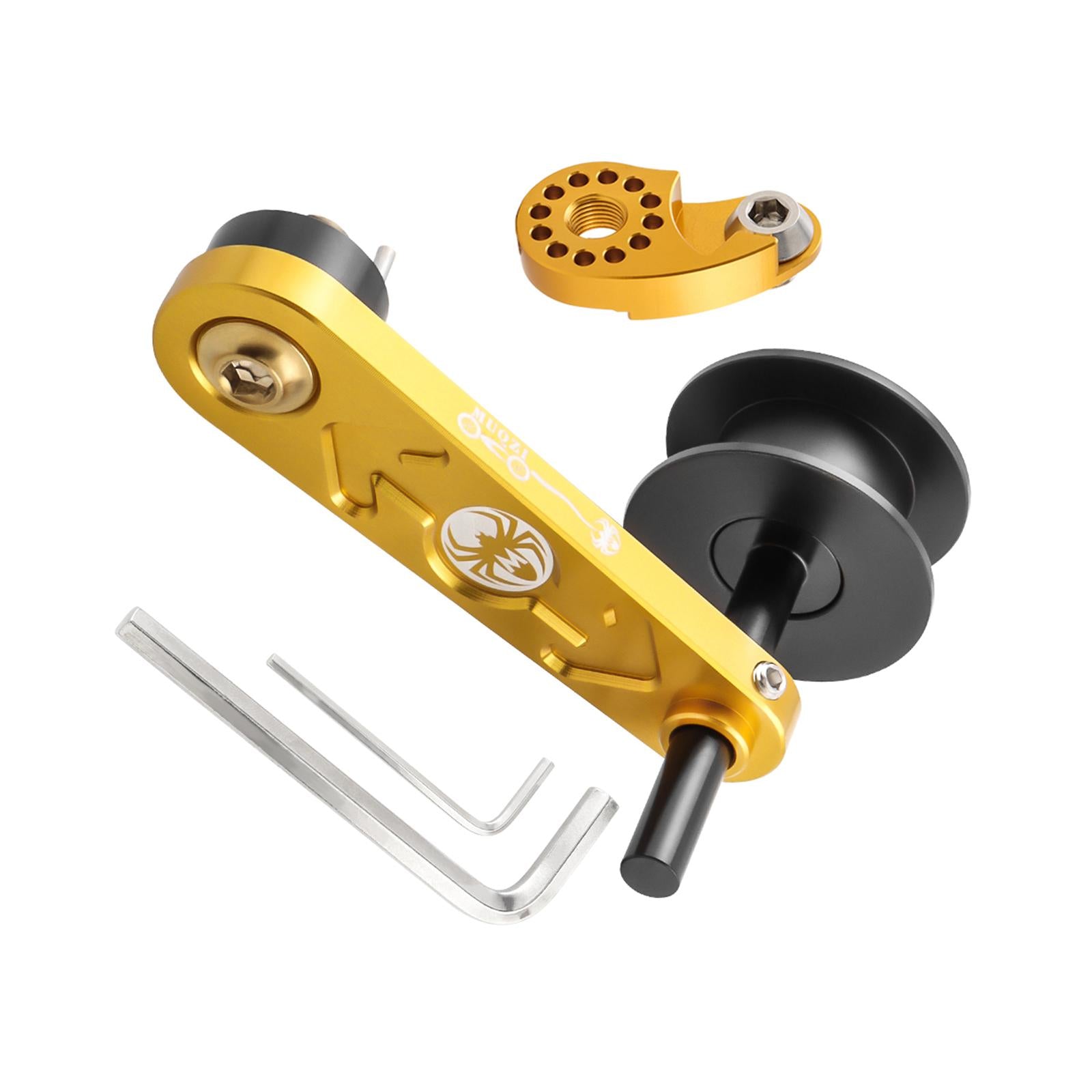Bike Chain Tensioner Aluminum Alloy Tool Lightweight Adapter Chain Converter gold with Regulator