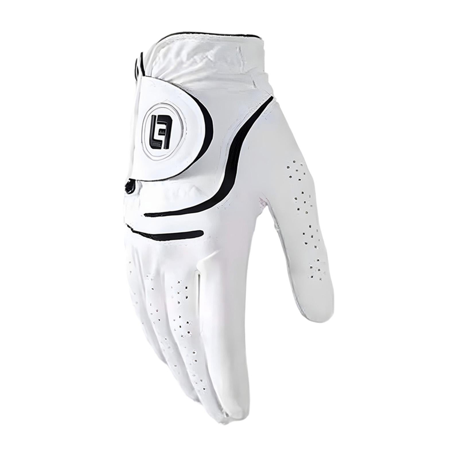 Golf Glove for Men Women Soft Comfortable Golf Training Glove for Golf Swing Right 24 White