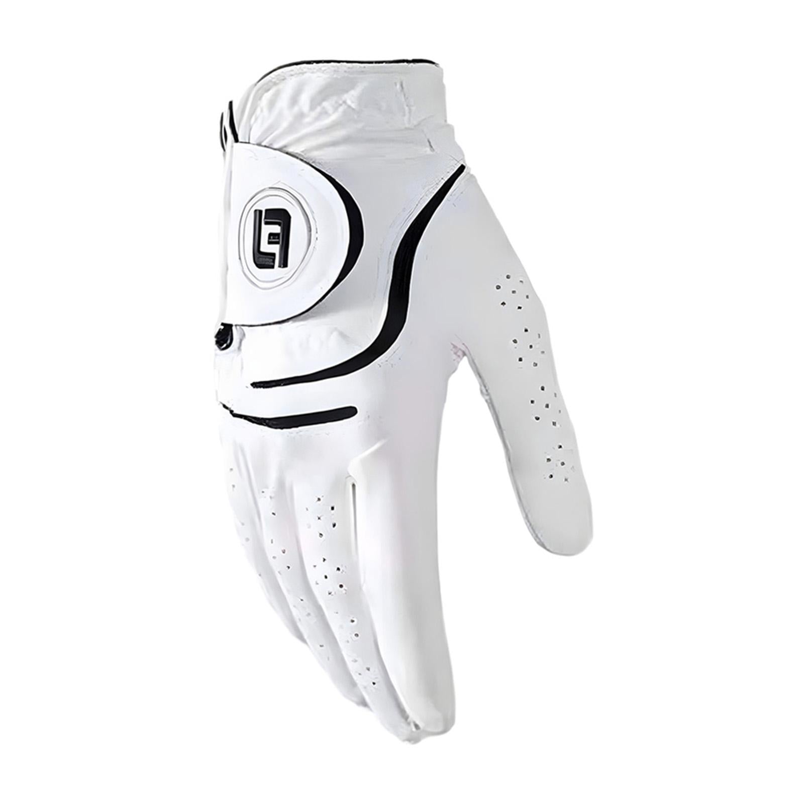 Golf Glove for Men Women Soft Comfortable Golf Training Glove for Golf Swing Right 26 White