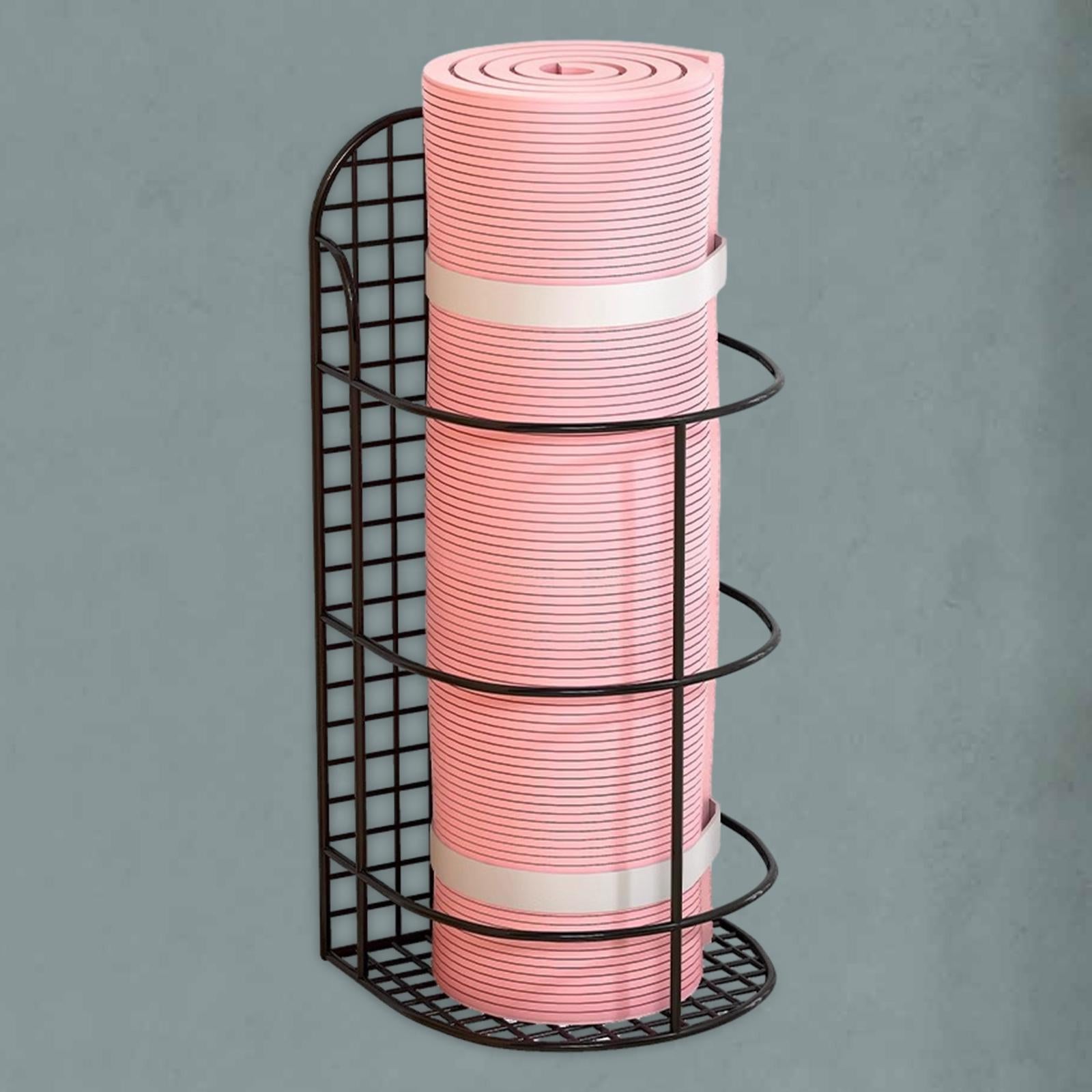 Yoga Mat Storage Basket Equipment Corner Shelf for Dumbbell Resistance Bands